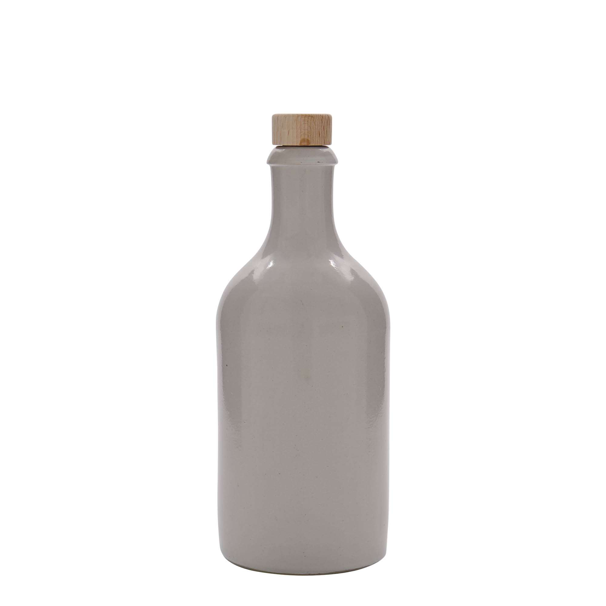 500 ml glineni vrč, kamena keramika, beo, otvor: pluta