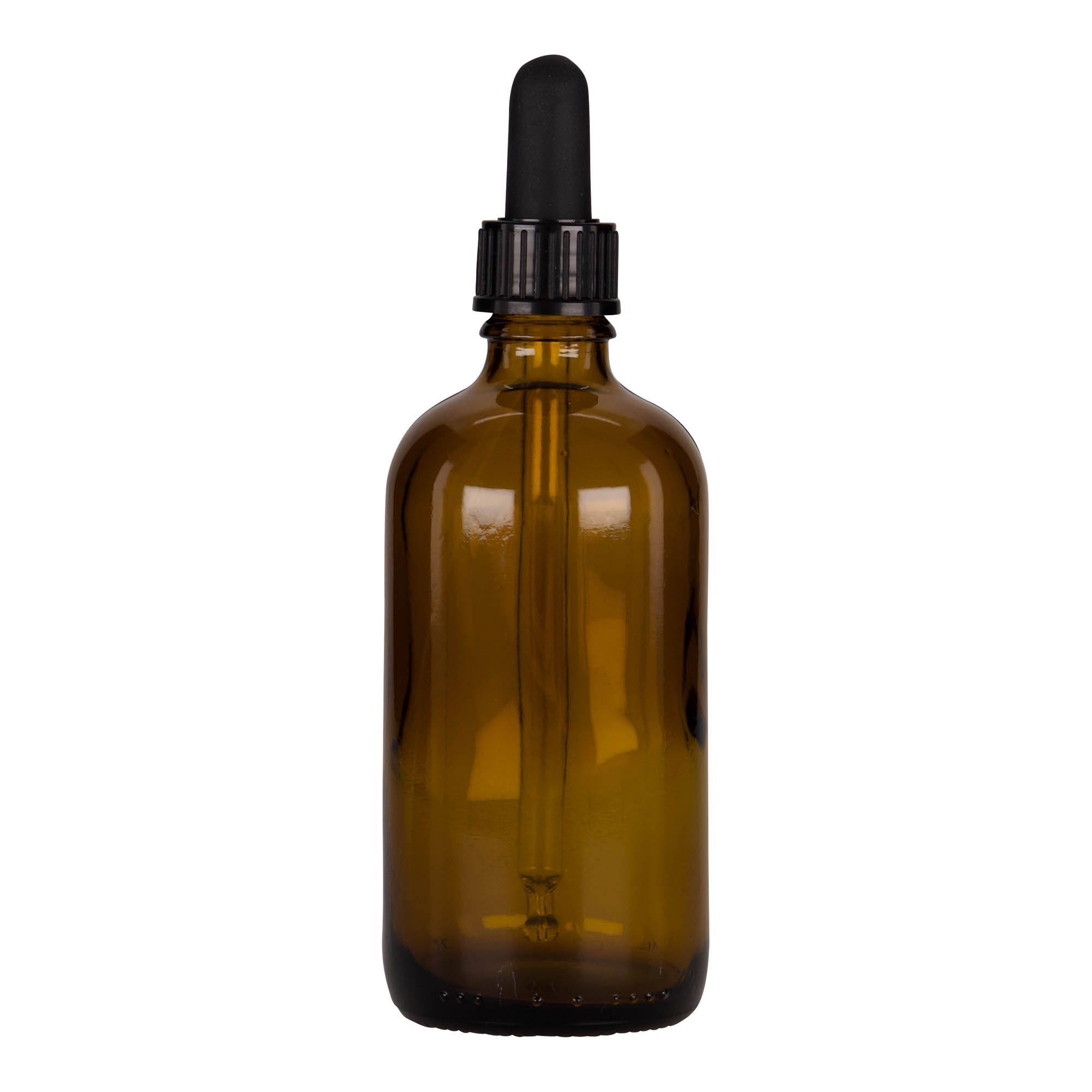100 ml bočica sa pipetom za medicinu, staklena, braon-crna, grlo: DIN 18 100 ml bočica sa pipetom za medicinu, staklena, braon-crna, grlo: DIN 18