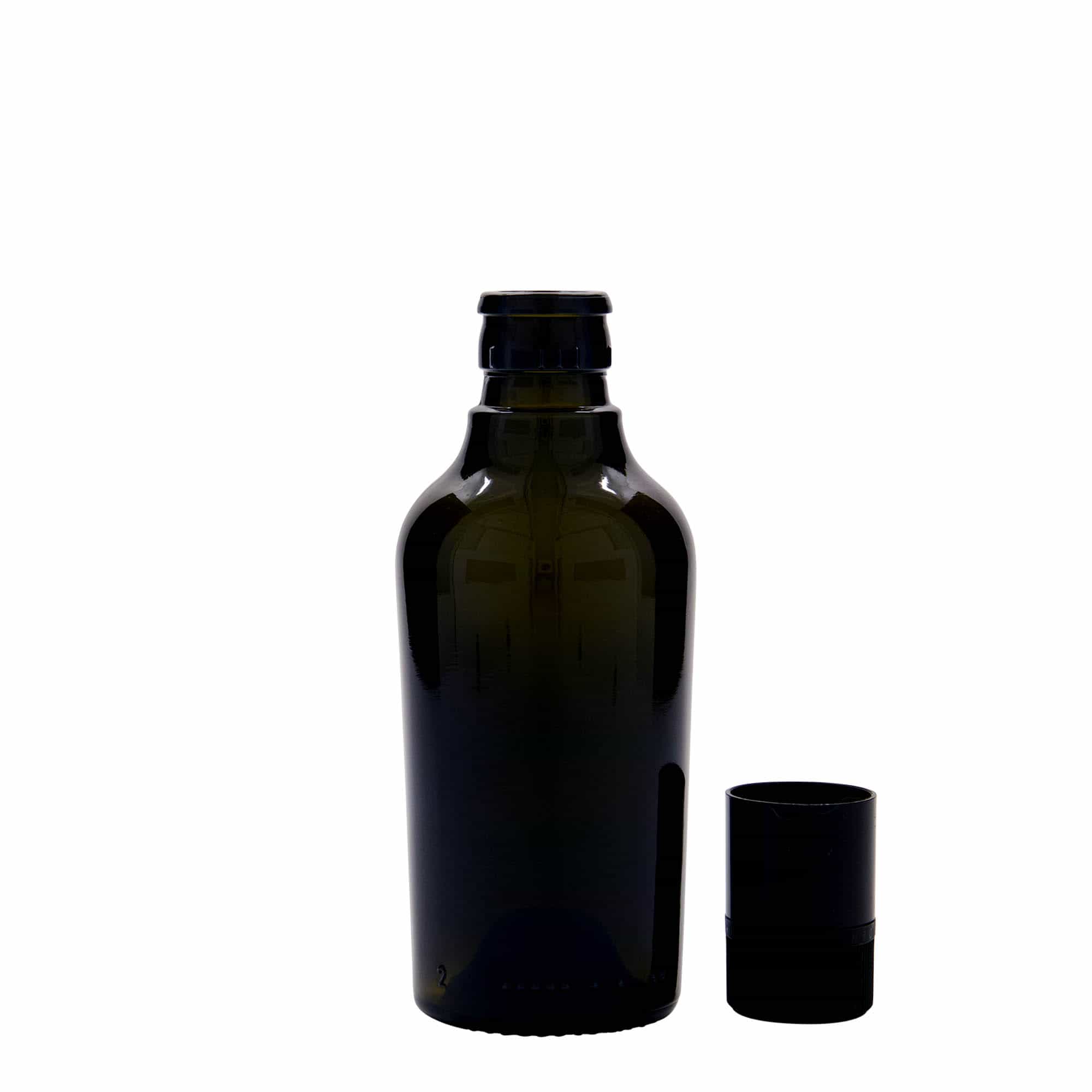 Boca za sirće/ulje od 250 ml 'Oleum', staklo, antik zelena, otvor: DOP