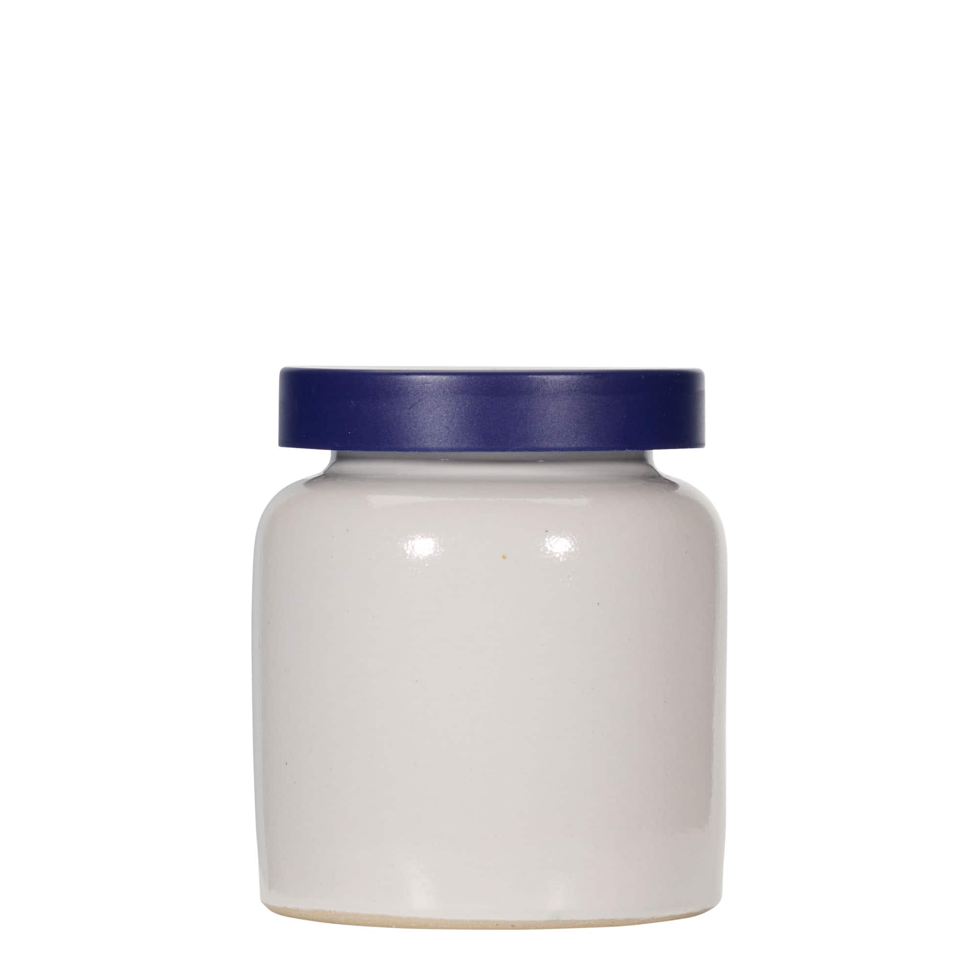 Kamena tegla od 270 ml, keramika, bela, otvor: Kupolasti poklopac