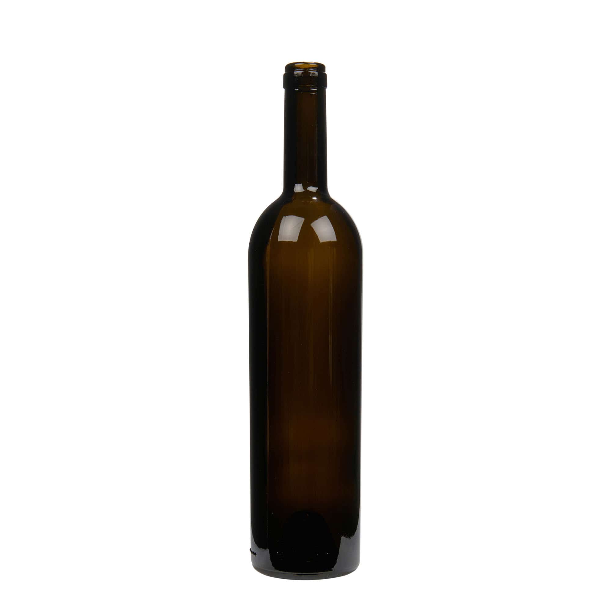 750 ml vinska boca 'Liberty', antikno zelena, grlo: pluta
