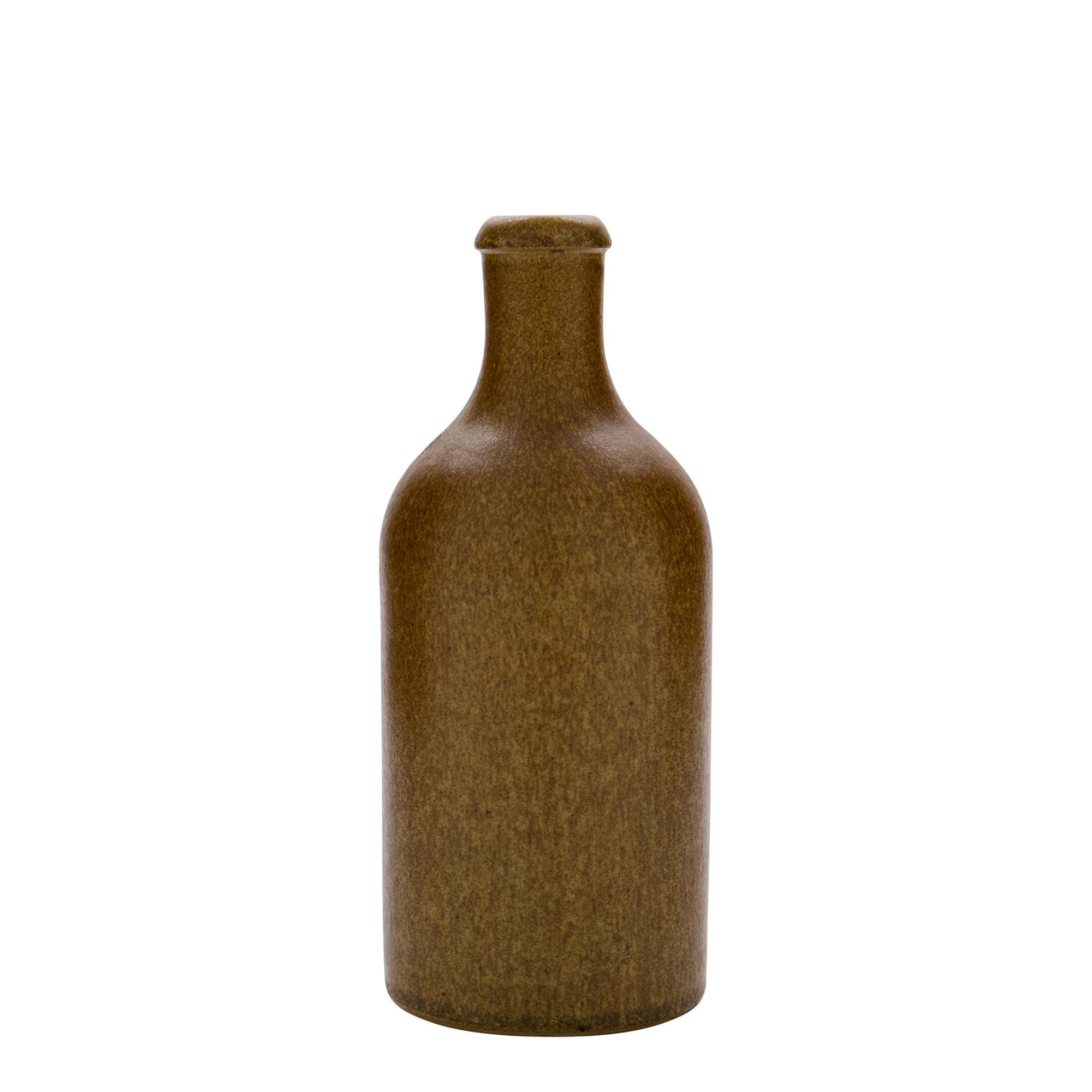 500 ml glineni vrč, kamenina, braon-kristal, otvor: plutа