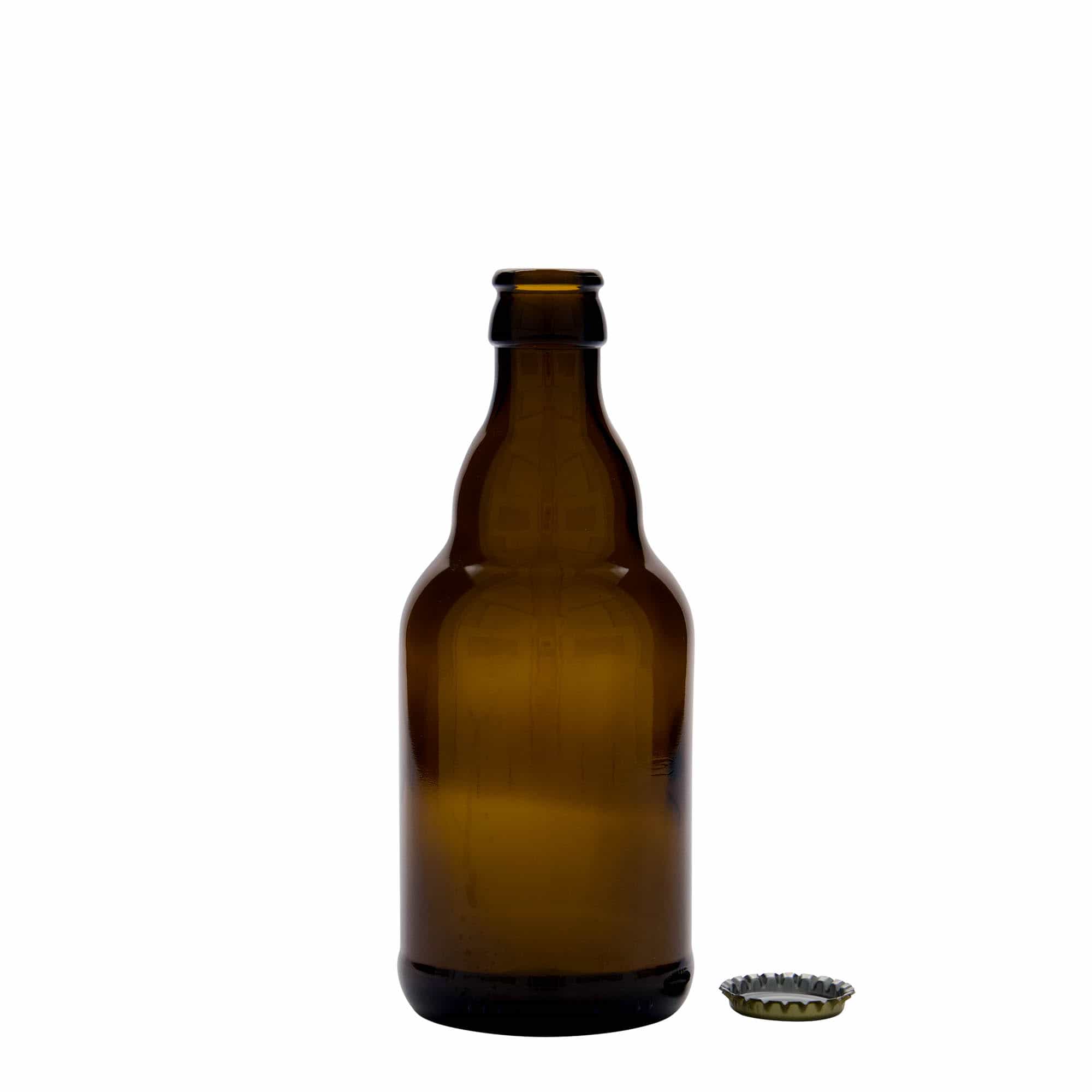 330 ml flaša piva 'Steinie', staklo, braon, otvor: krunski čep