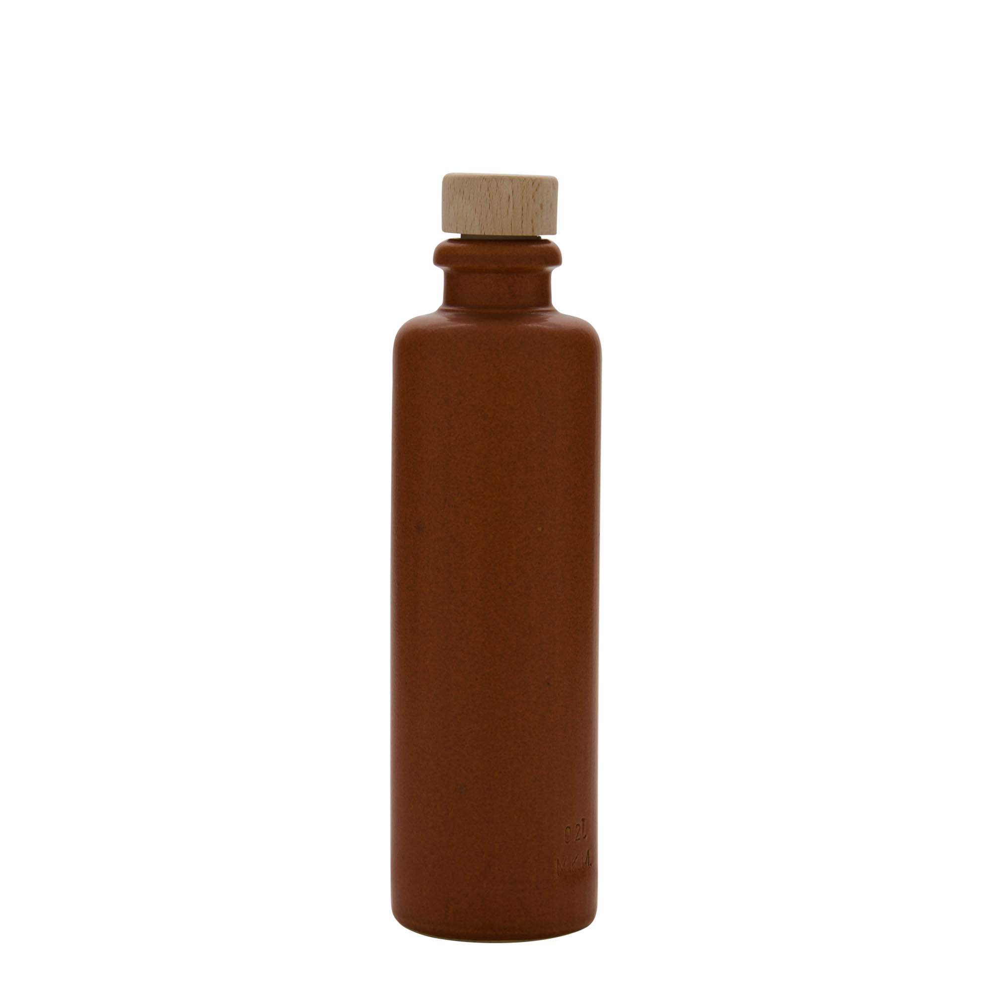 200 ml glineni bokal, kamenina, crveno-smeđi, otvor: pluta