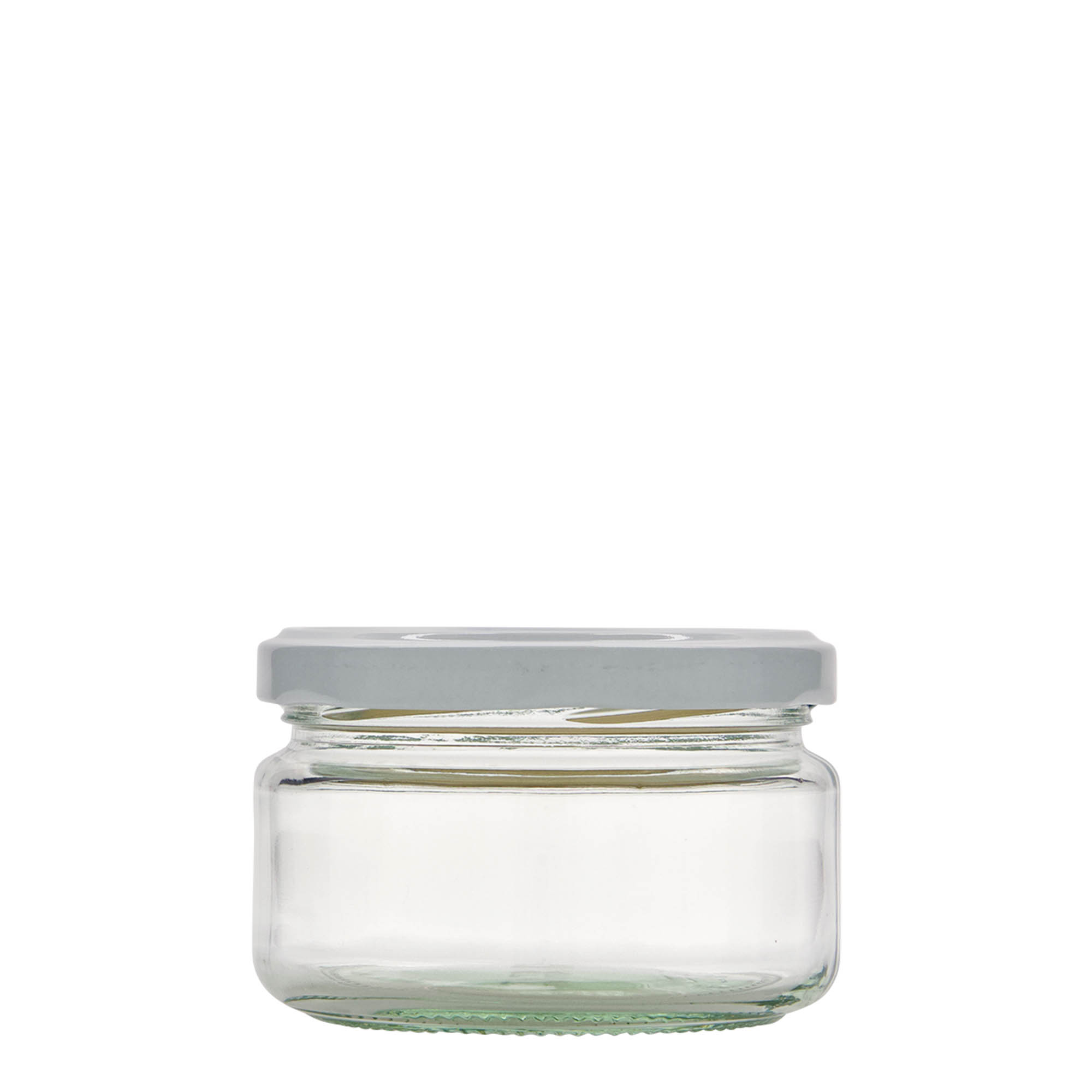 230 ml pljosnata okrugla tegla, otvor: Twist-Off (TO 82) 230 ml pljosnata okrugla tegla, otvor: Twist-Off (TO 82)