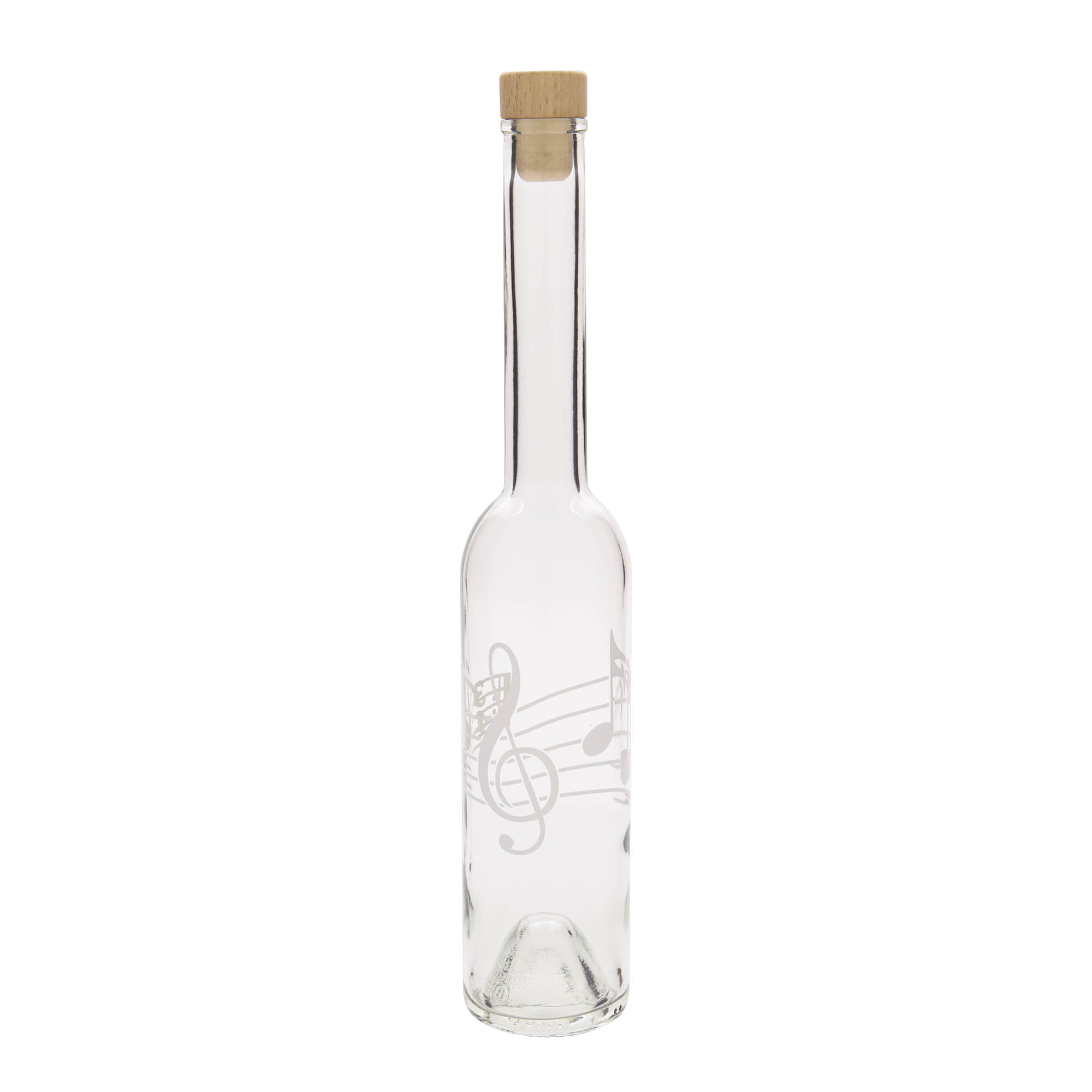 350 ml staklena flaša 'Opera', motiv: muzičke note, čep 350 ml staklena flaša 'Opera', motiv: muzičke note, čep