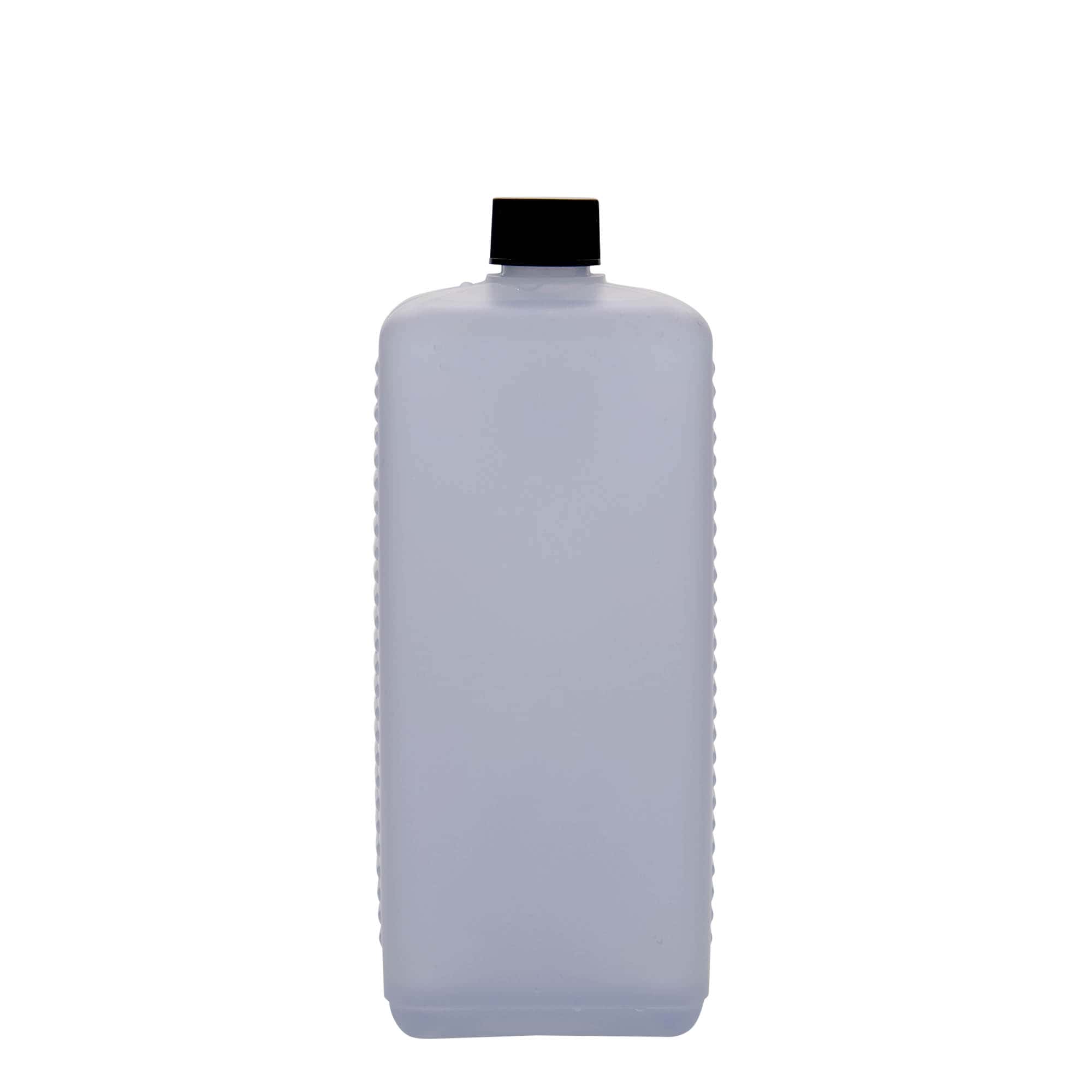 1.000 ml kanister boca, pravougaona, HDPE plastika, prirodna boja, otvor: DIN 25 EPE