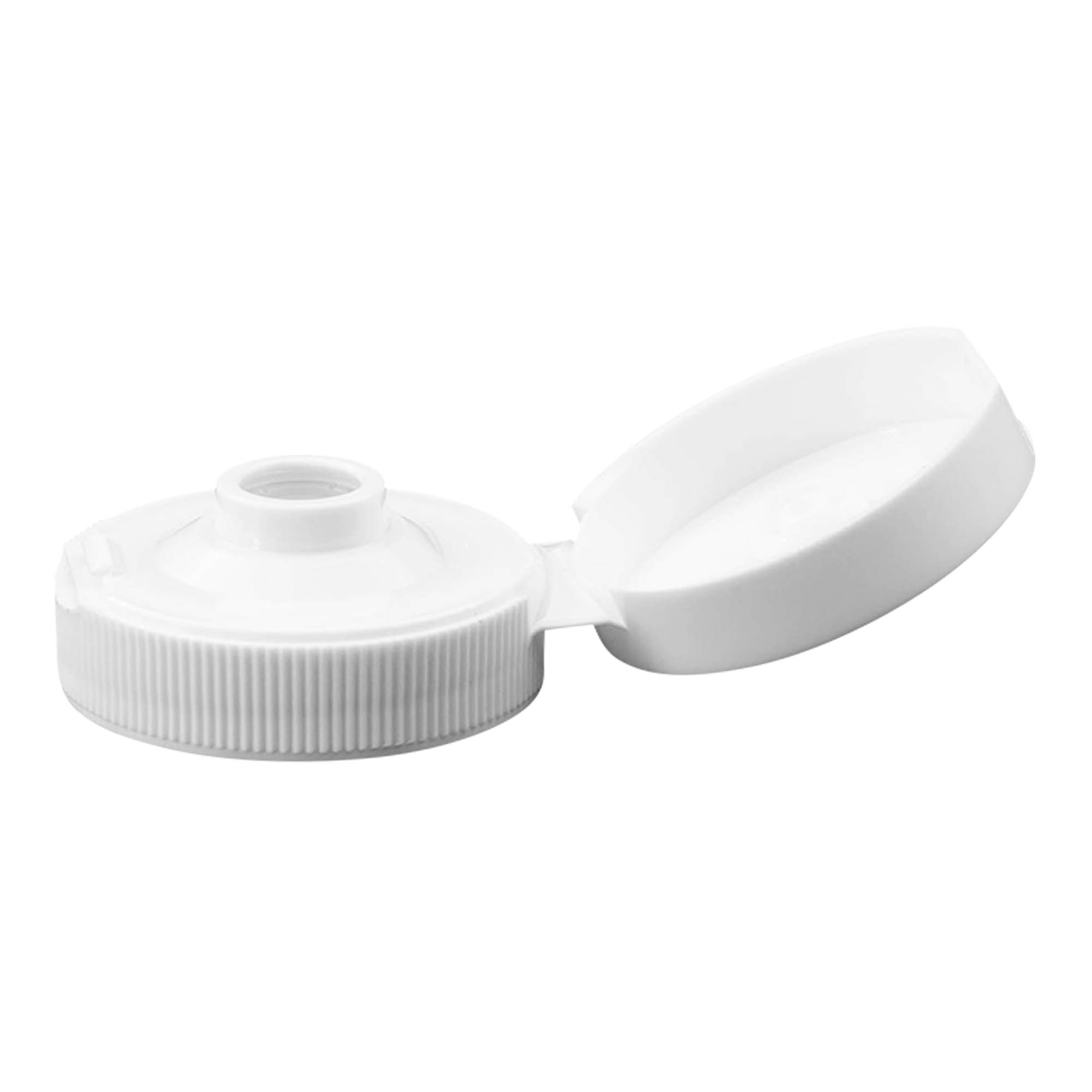 Zakrivni poklopac sa šarkom, PP plastika, beo, za grlo: 38/400 Zakrivni poklopac sa šarkom, PP plastika, beo, za grlo: 38/400