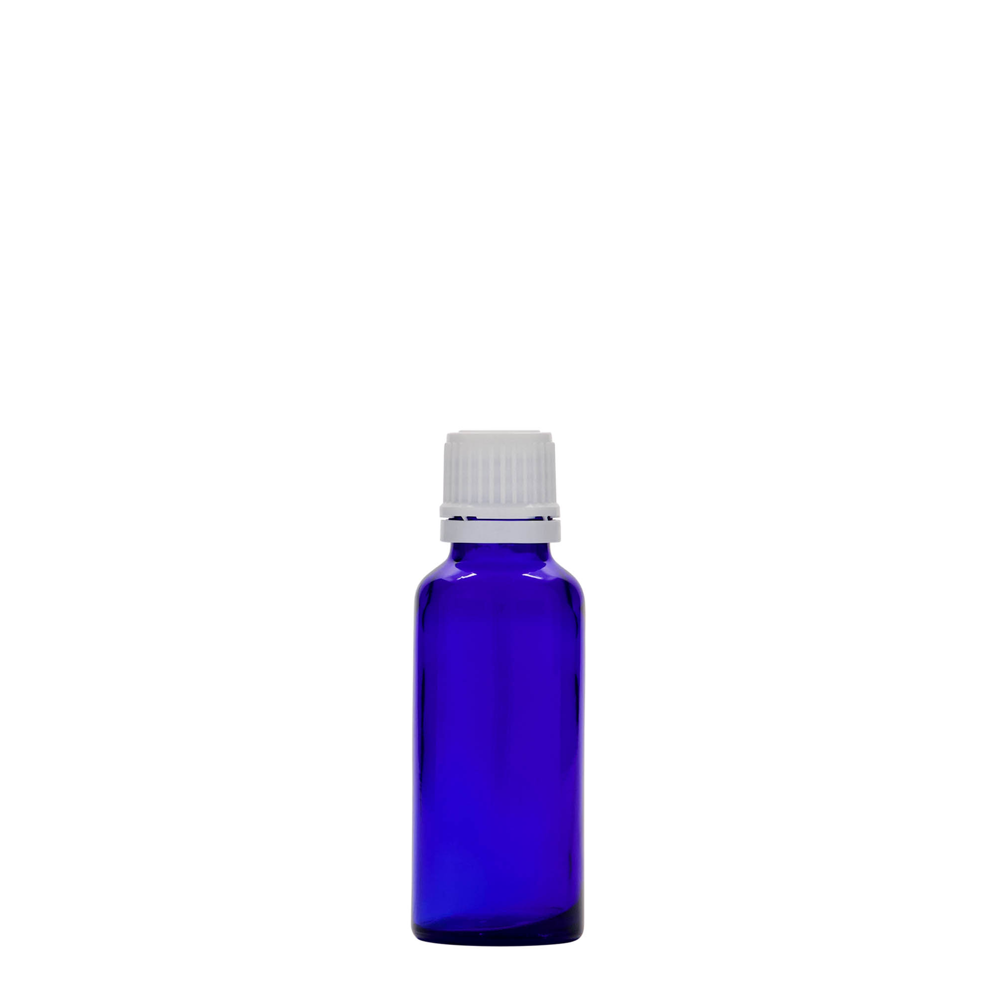30 ml medicinska bočica, staklo, kraljevski plava, otvor: DIN 18 30 ml medicinska bočica, staklo, kraljevski plava, otvor: DIN 18