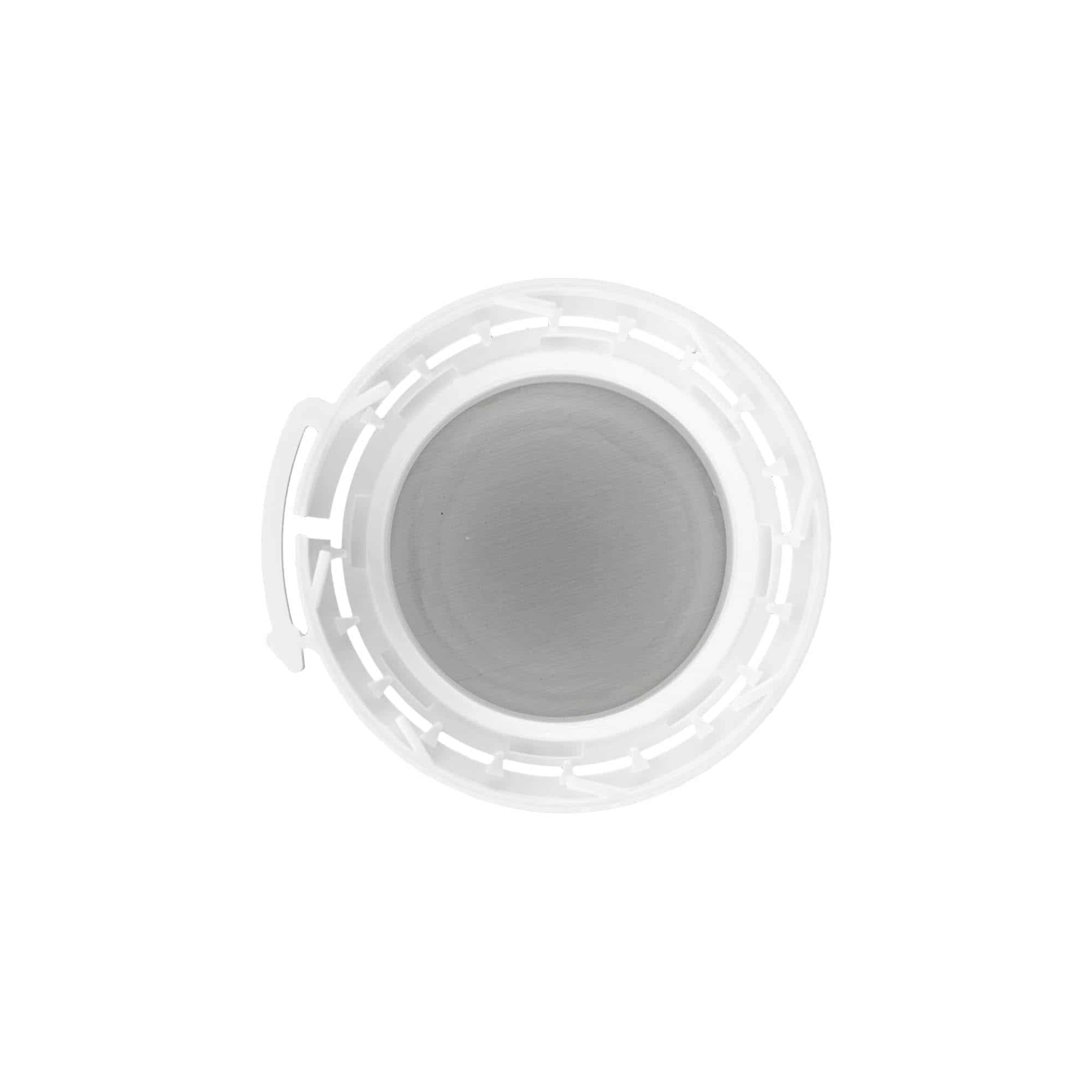Zatvarač sa navojem za aluminijumsku flašu, PP-plastika, beo, za grlo: DIN 32