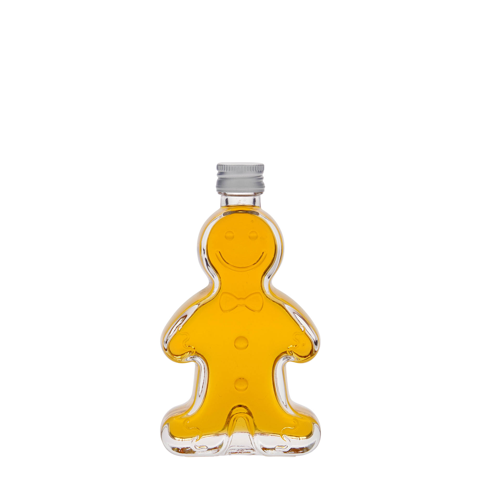 50 ml staklena flaša 'Lebkuchenmann', otvor: PP 18 50 ml staklena flaša 'Lebkuchenmann', otvor: PP 18
