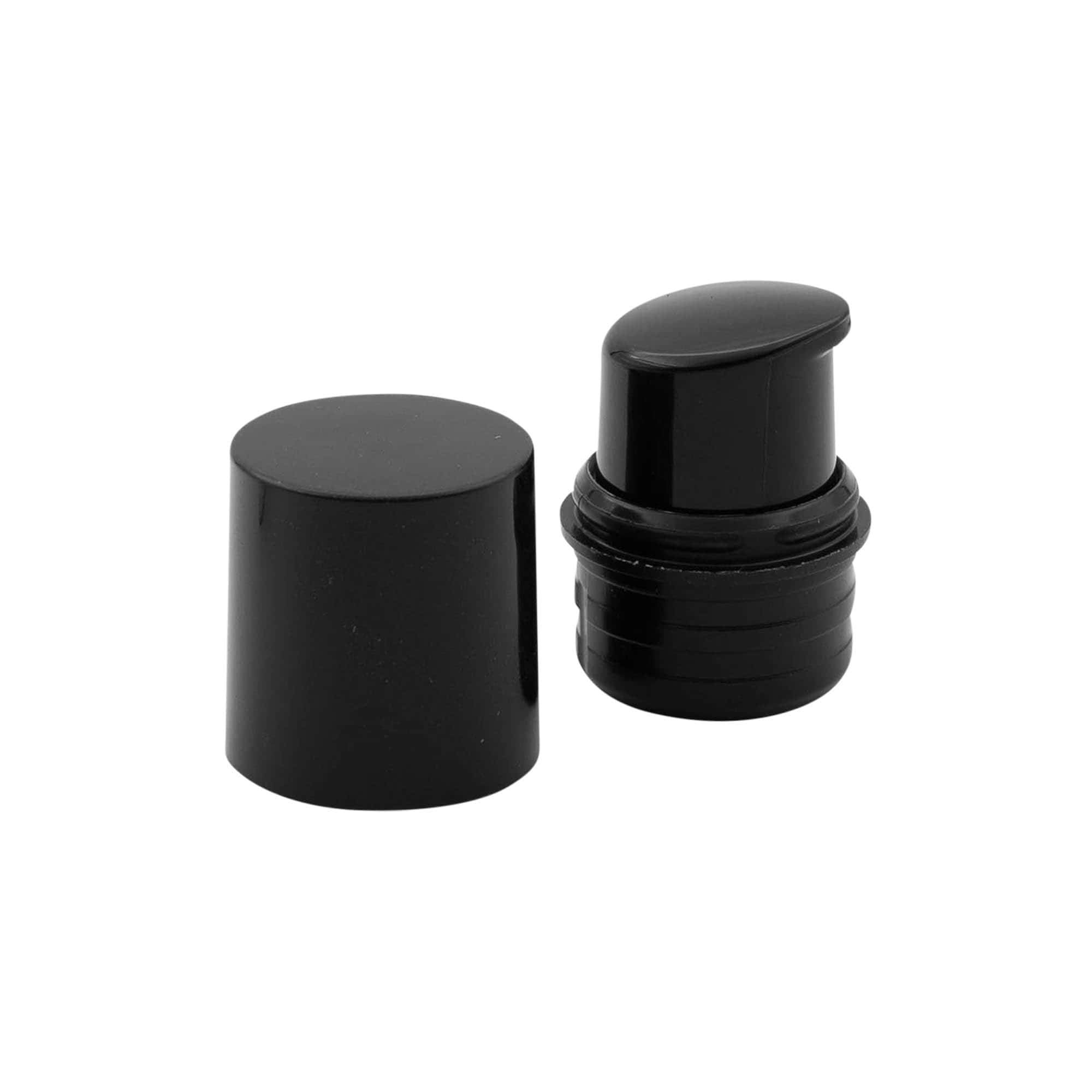 Airless Dispenser pumpa glava 'Nano', PP-plastika, crna