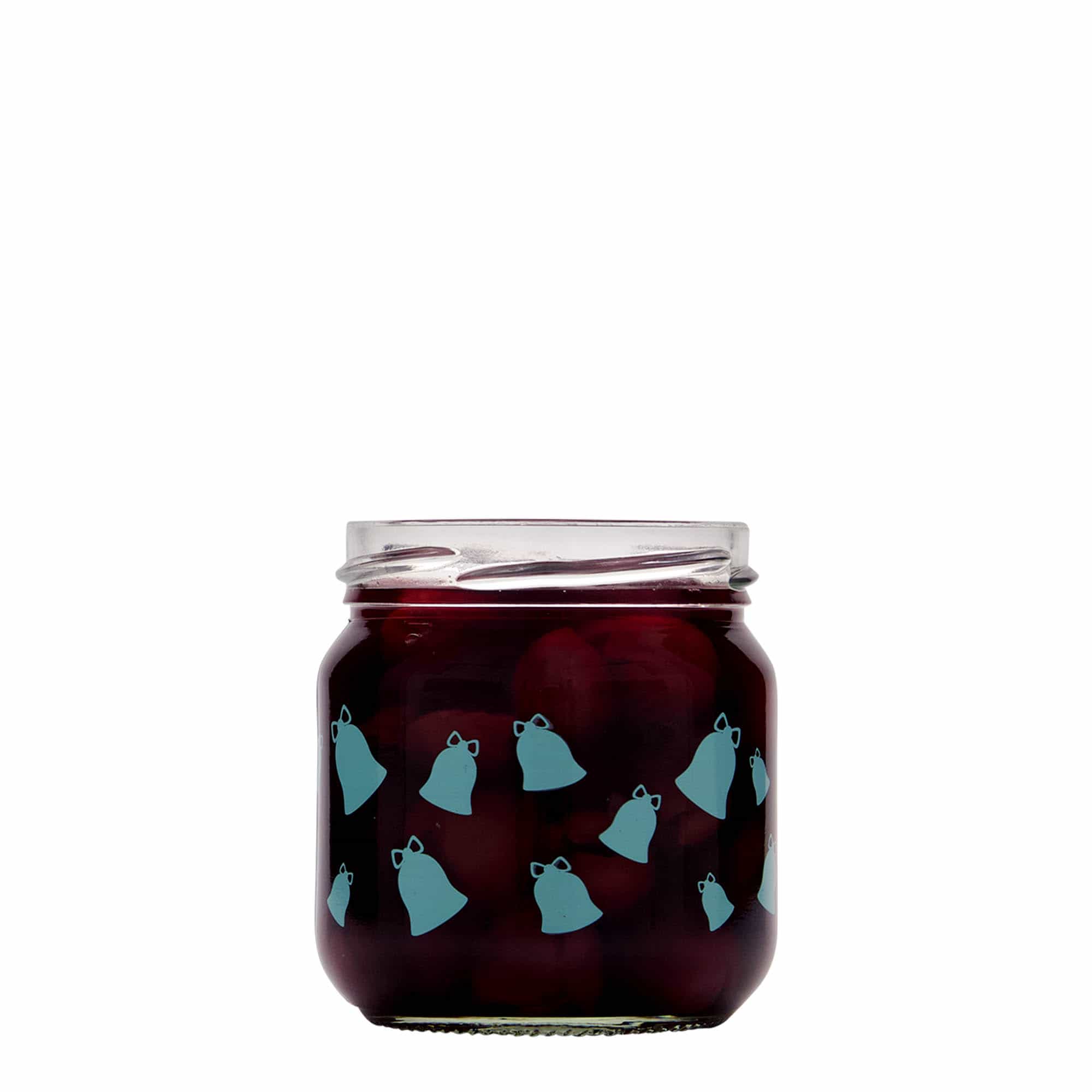 212 ml okrugla tegla, motiv: zvonce, grlo: Twist-Off (TO 66) 212 ml okrugla tegla, motiv: zvonce, grlo: Twist-Off (TO 66)