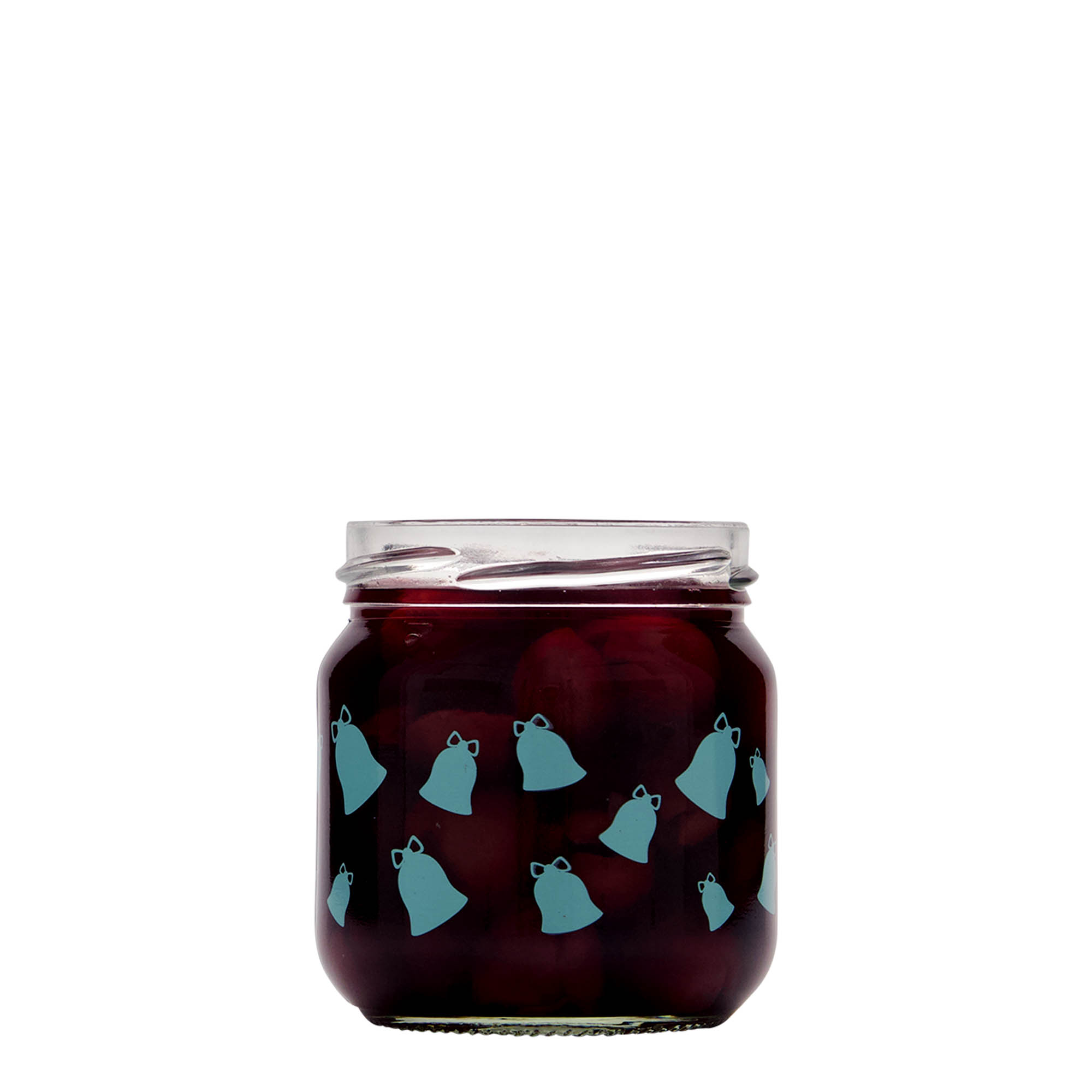 212 ml okrugla tegla, motiv: zvonce, grlo: Twist-Off (TO 66)