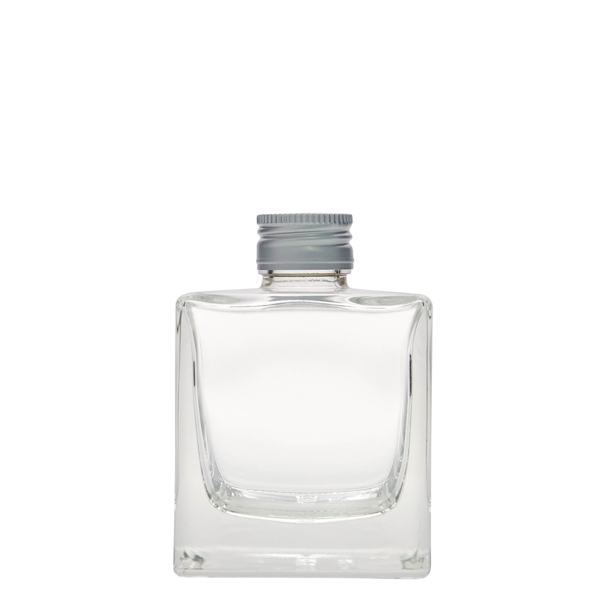 200 ml staklena flaša 'Cube', kvadratna, grlo: PP 28