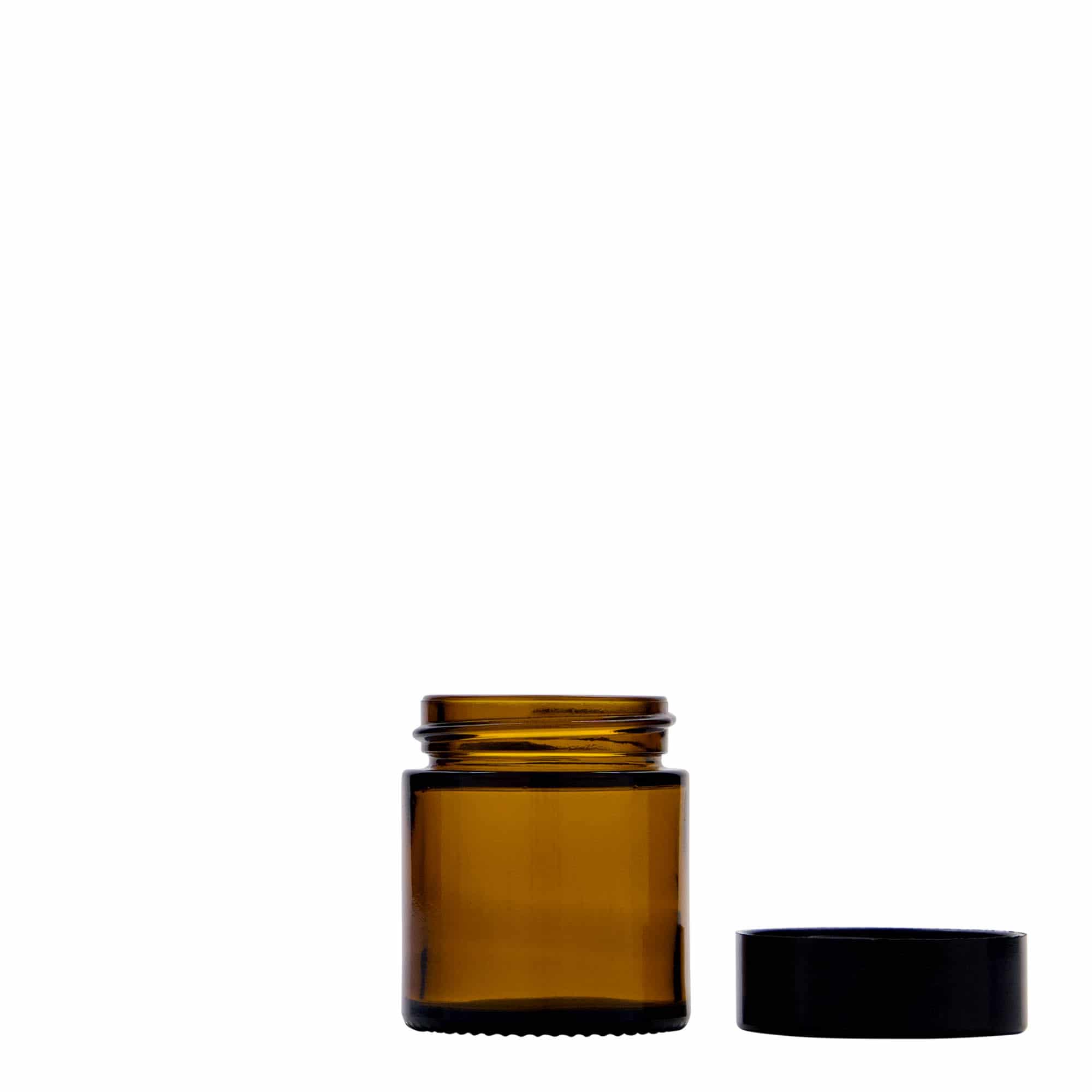 30 ml teglu 'Brown Line', staklo, braon, otvor: navojni zatvarač