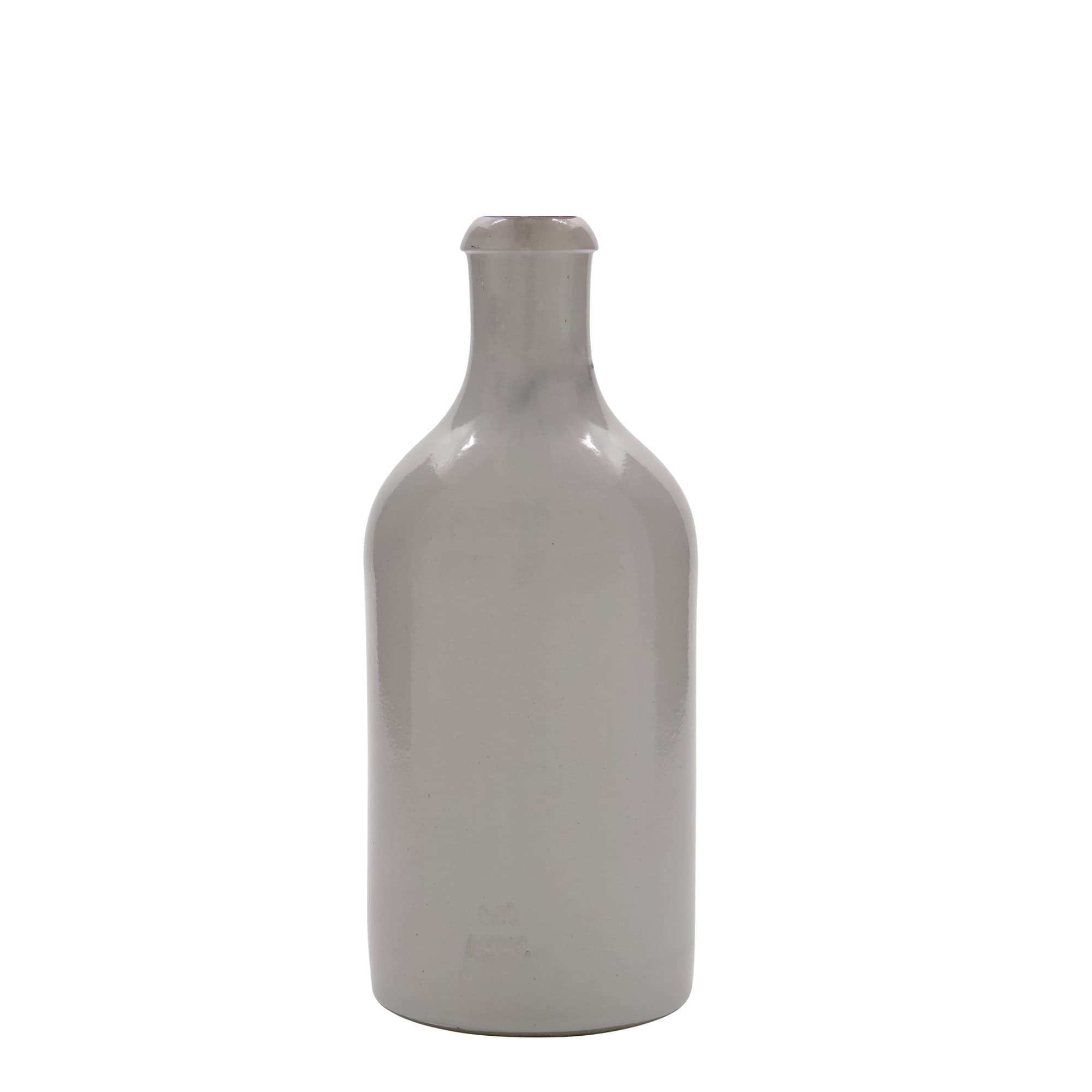 500 ml glineni bokal, kamenina, beo, otvor: zatvarač sa kopčom