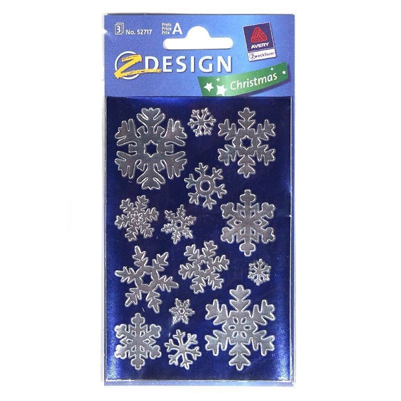 Zweckform nalepnice 'Snežne pahulje', papir, srebrna