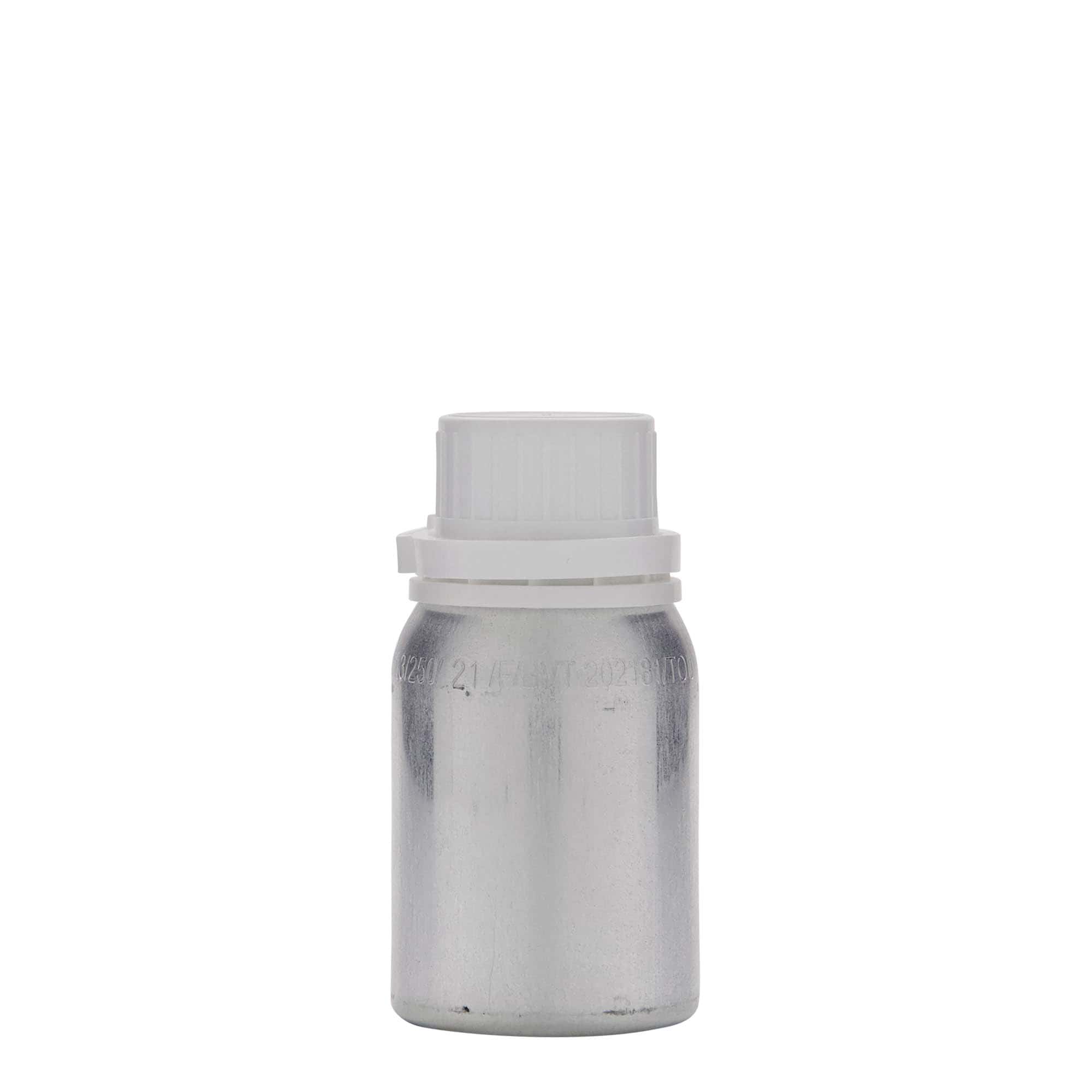 125 ml aluminijumska flaša, metal, srebrna, otvor: DIN 32