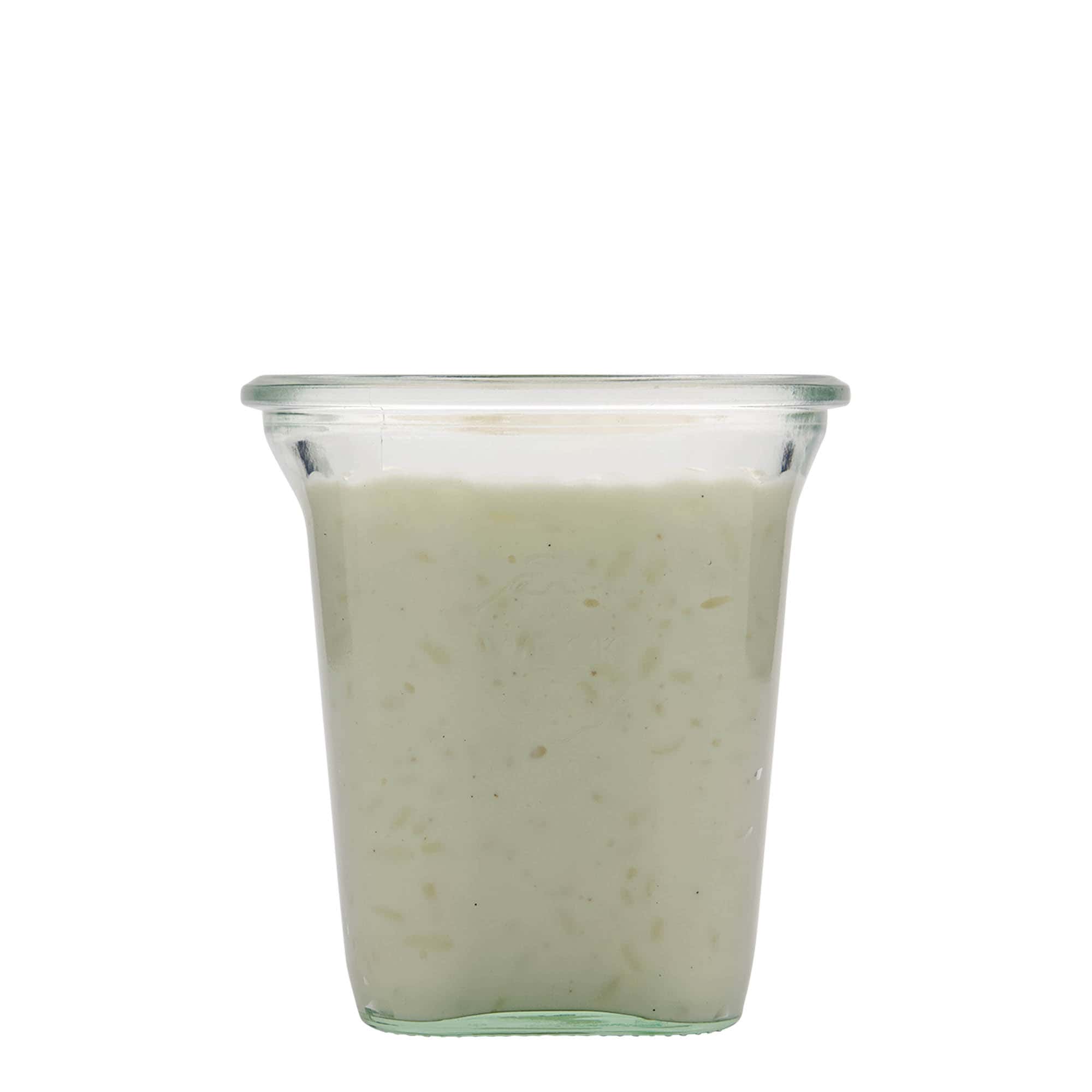 WECK kvadro tegle od 545 ml, kvadratna, otvor: Okrugli rub