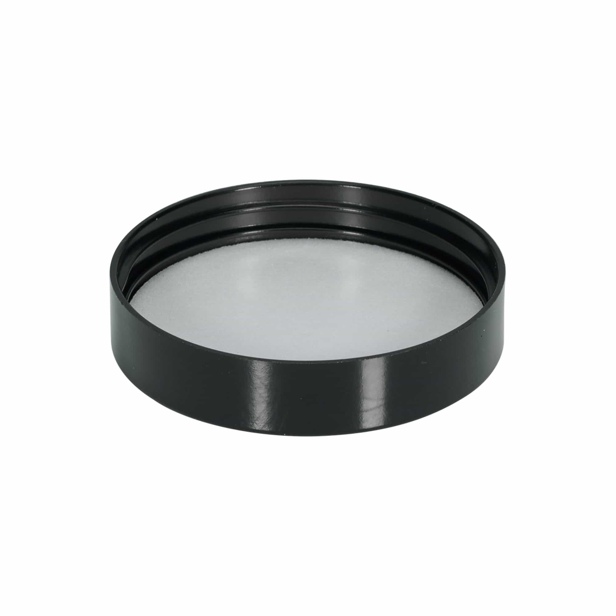 Zatvarač sa navojem za 120 ml 'Brown Line', HPM plastika, crna