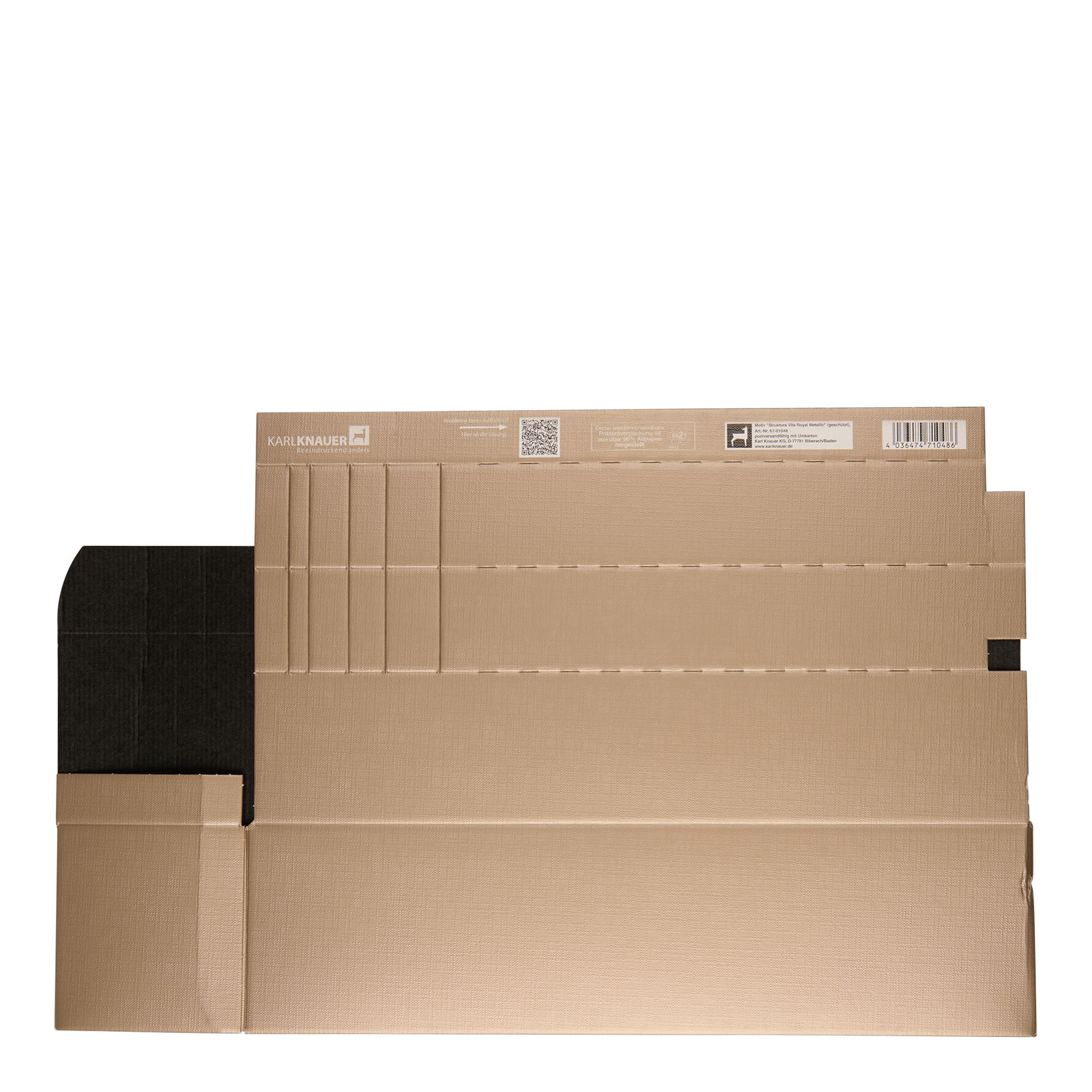 Poklon kutija 'Metallic', pravougaona, karton, šampanjac