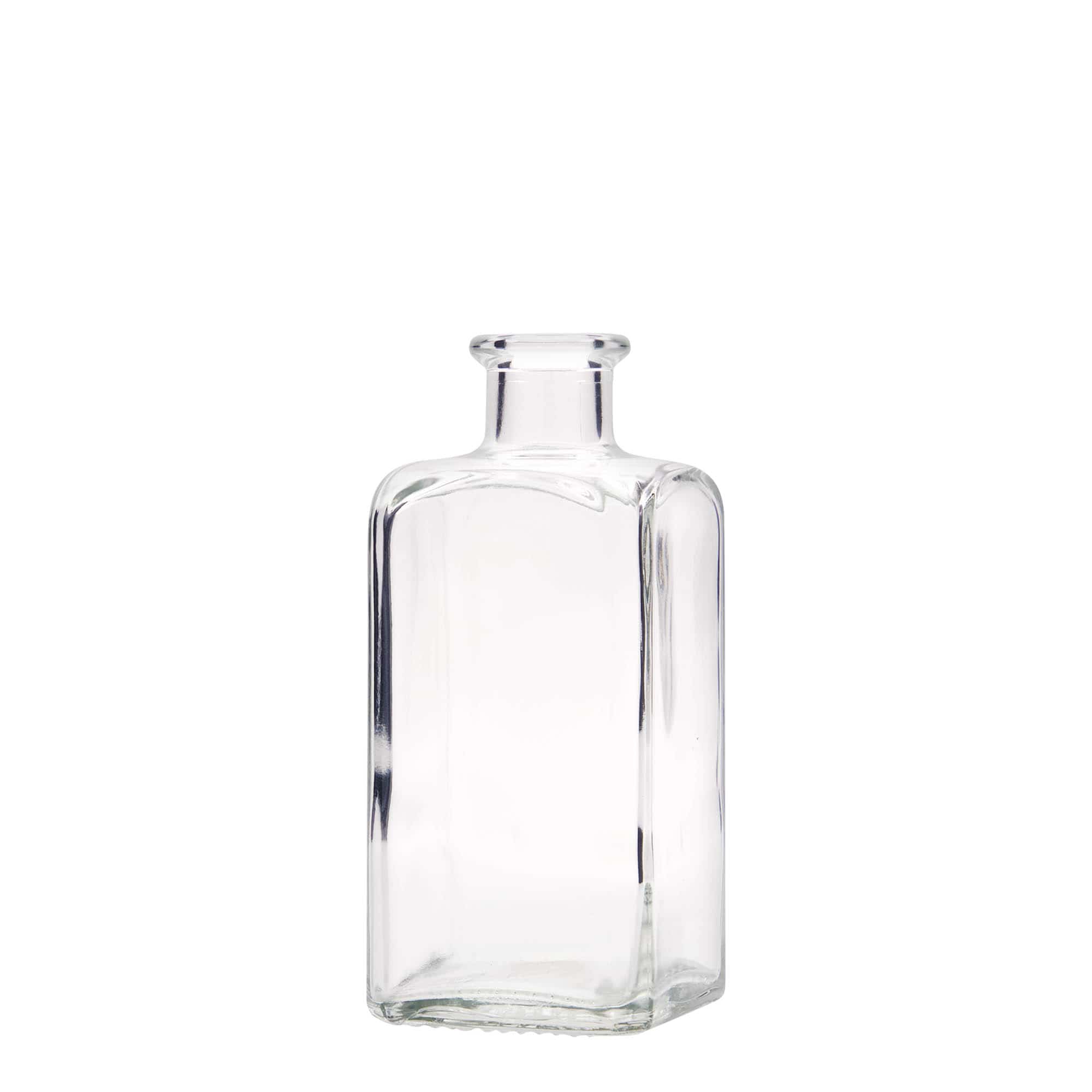 250 ml staklena flaša Apotheker Carré, kvadratna, otvor: pluta