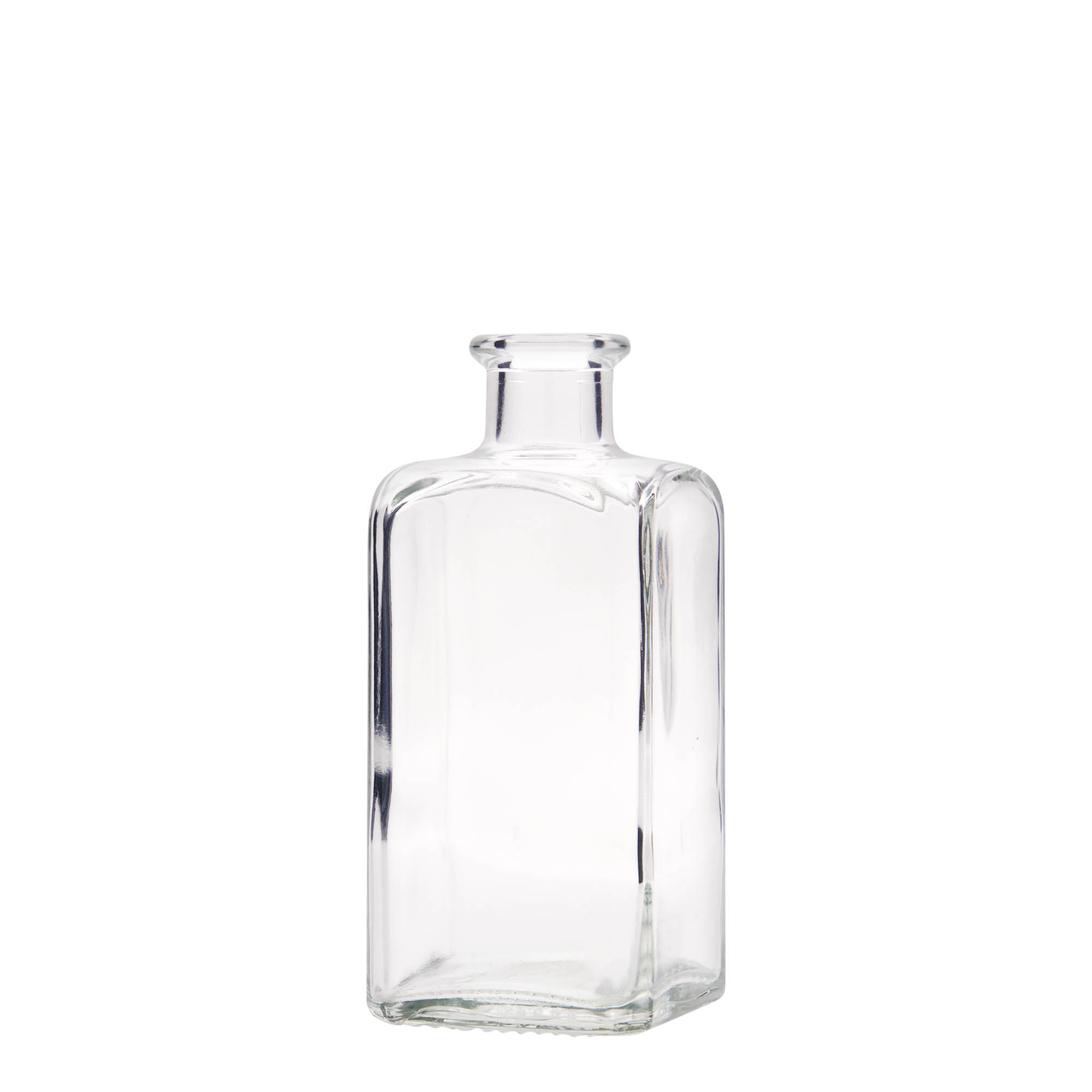 250 ml staklena flaša Apotheker Carré, kvadratna, otvor: pluta