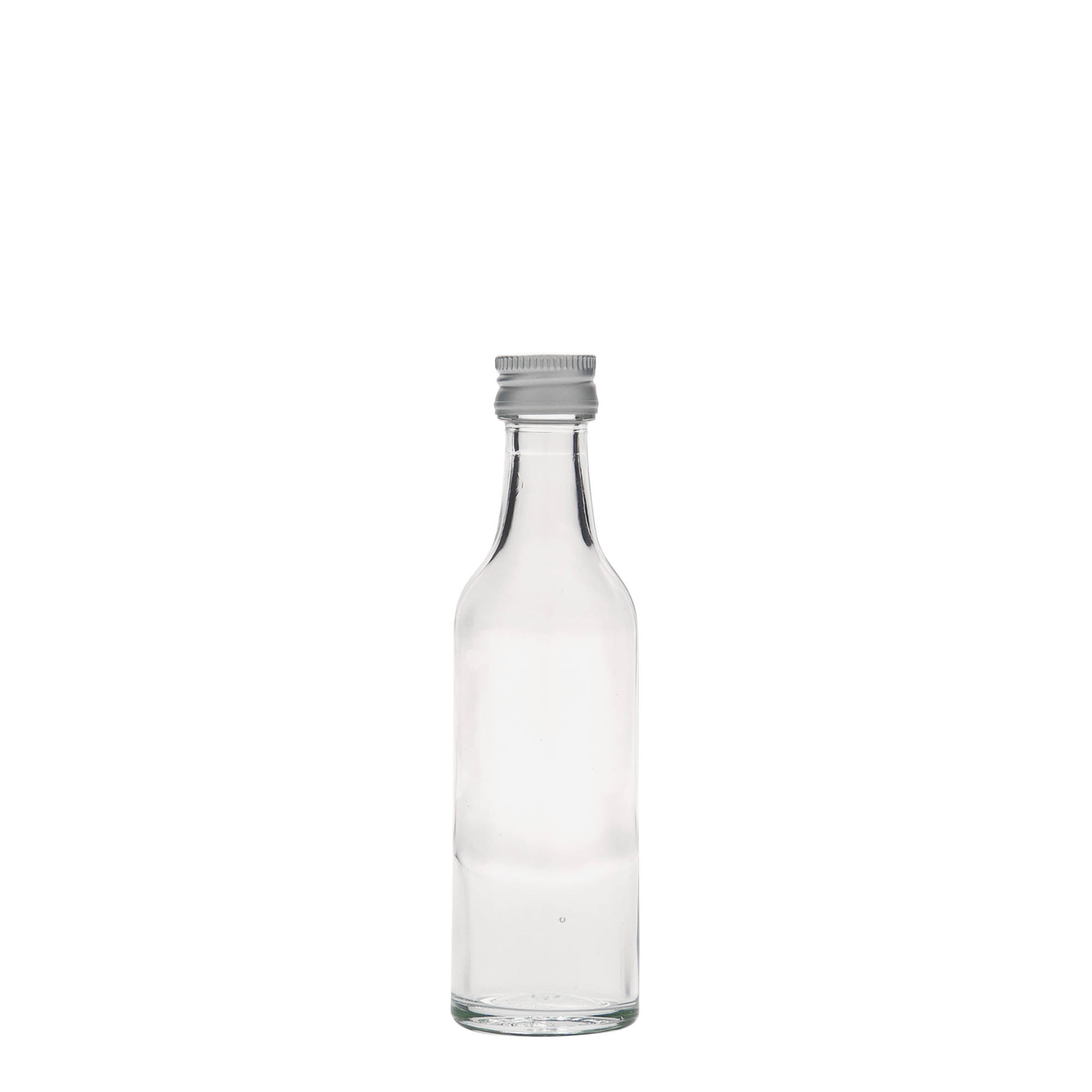50 ml staklena flaša sa ravnim vratom, otvor: PP 18 50 ml staklena flaša sa ravnim vratom, otvor: PP 18