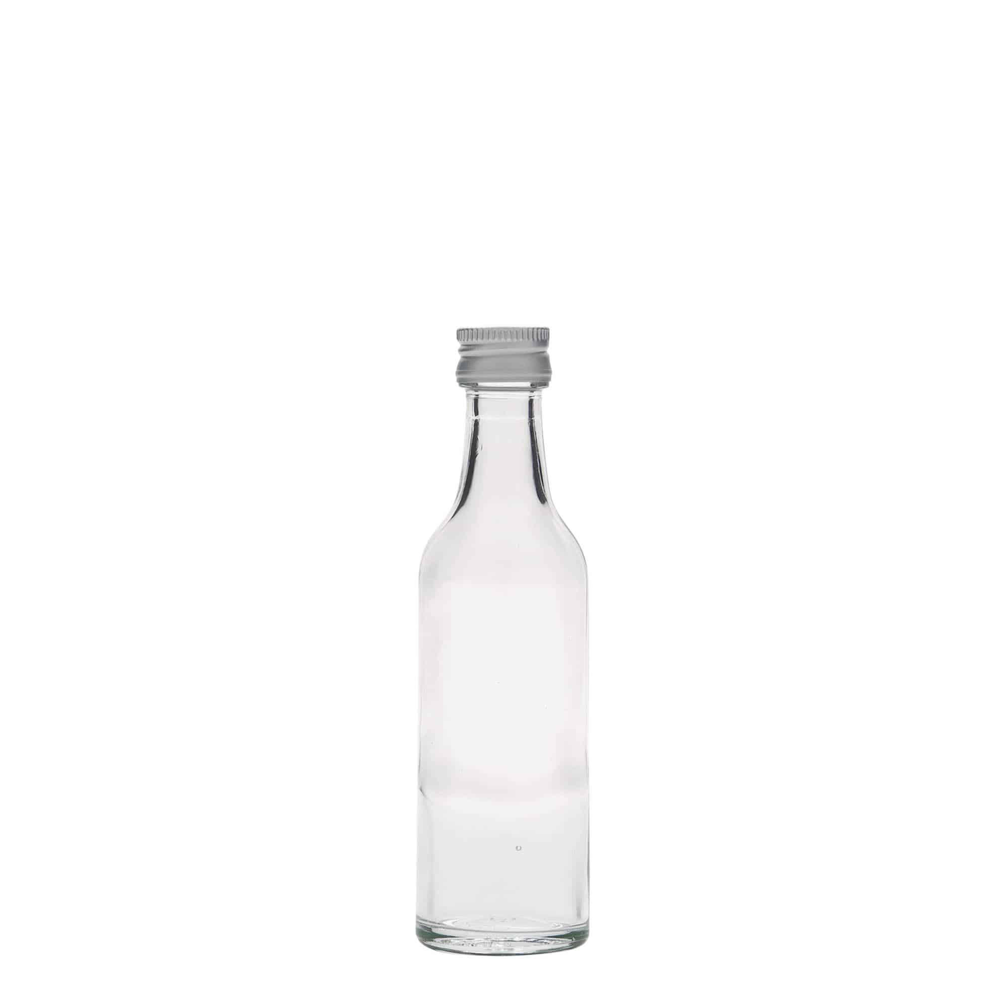 50 ml staklena flaša sa ravnim vratom, otvor: PP 18