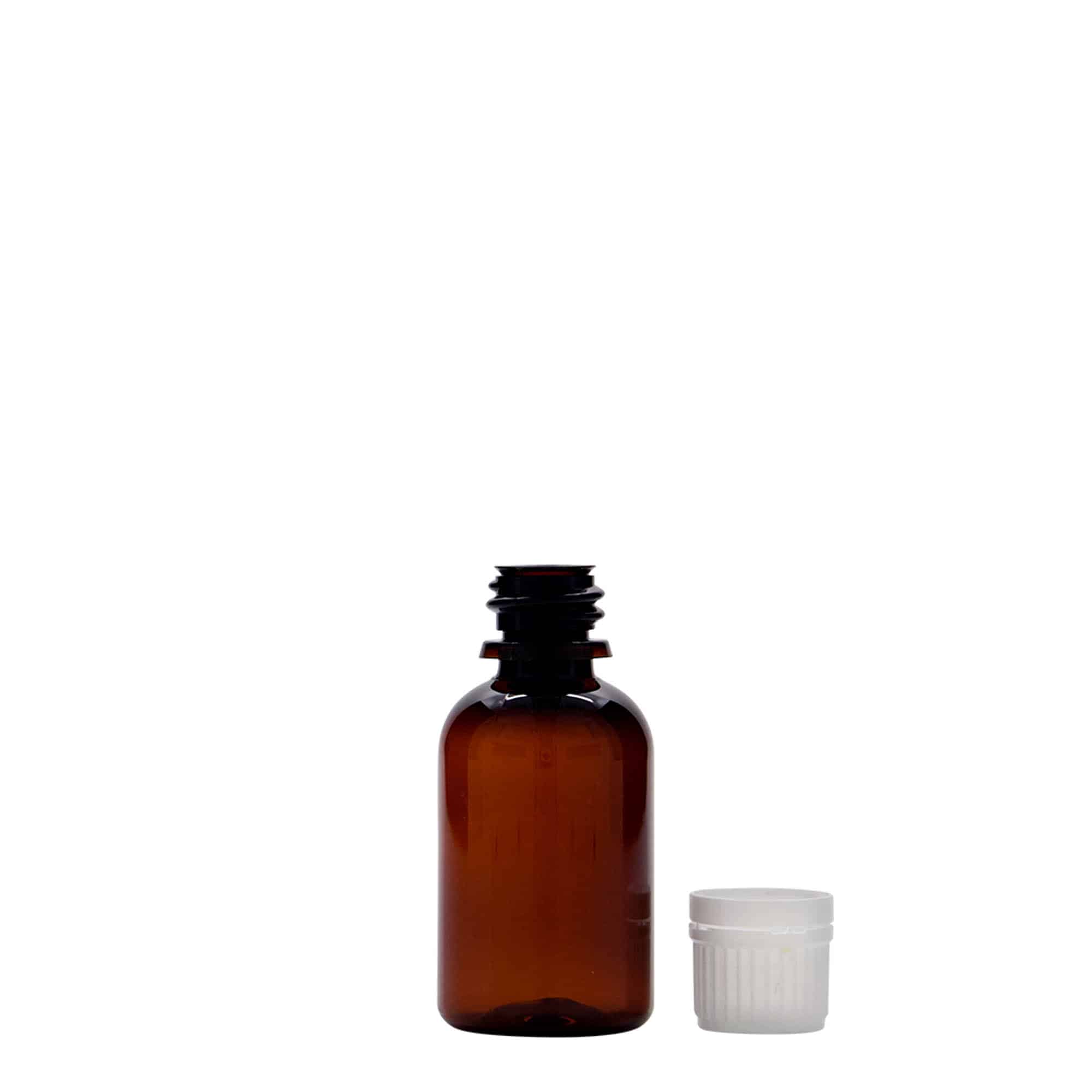 PET medicinska boca od 30 ml 'Easy Living', braon, plastika, otvor: DIN 18