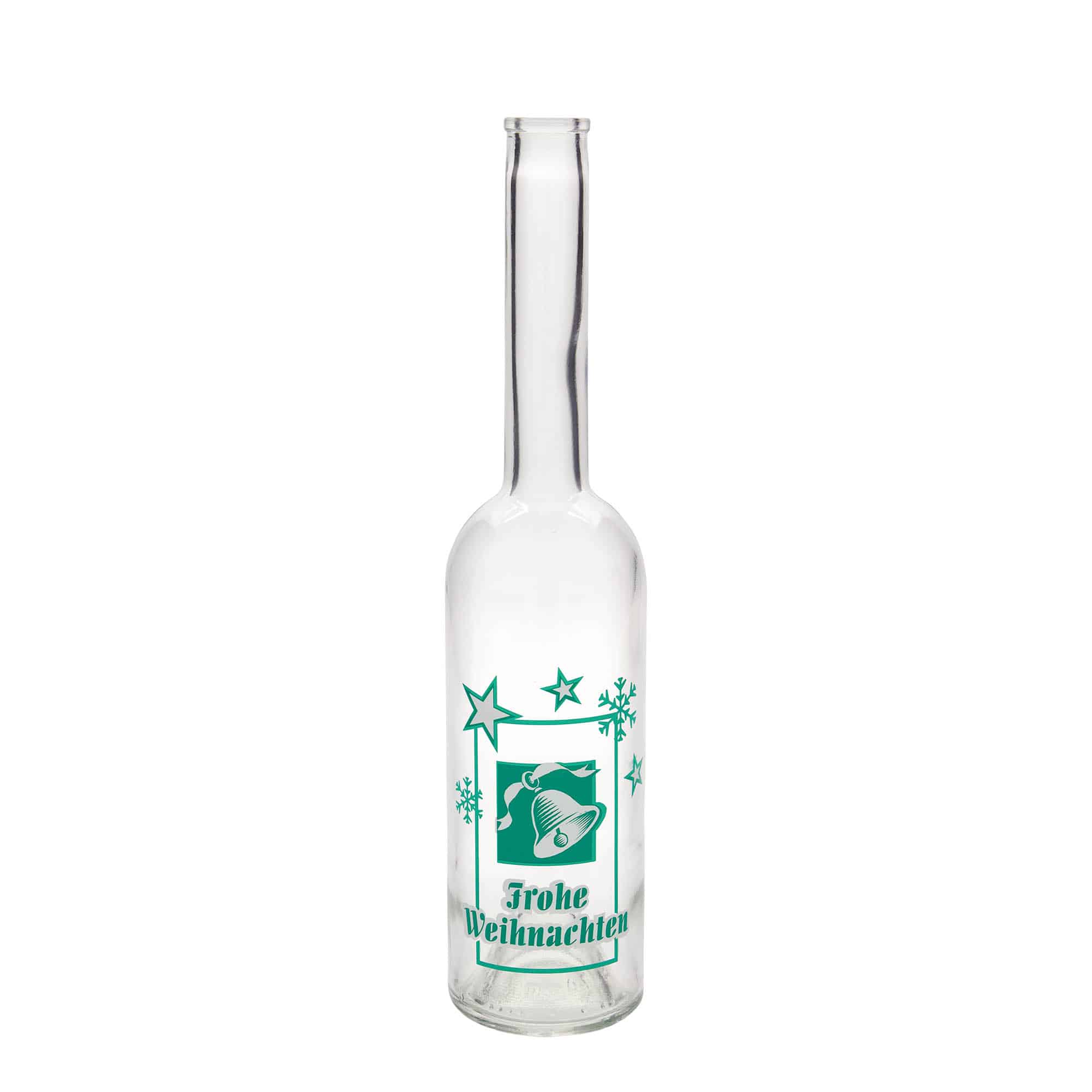 Staklena boca od 500 ml 'Opera', motiv: Srećan Božić, otvor: Plutani čep Staklena boca od 500 ml 'Opera', motiv: Srećan Božić, otvor: Plutani čep