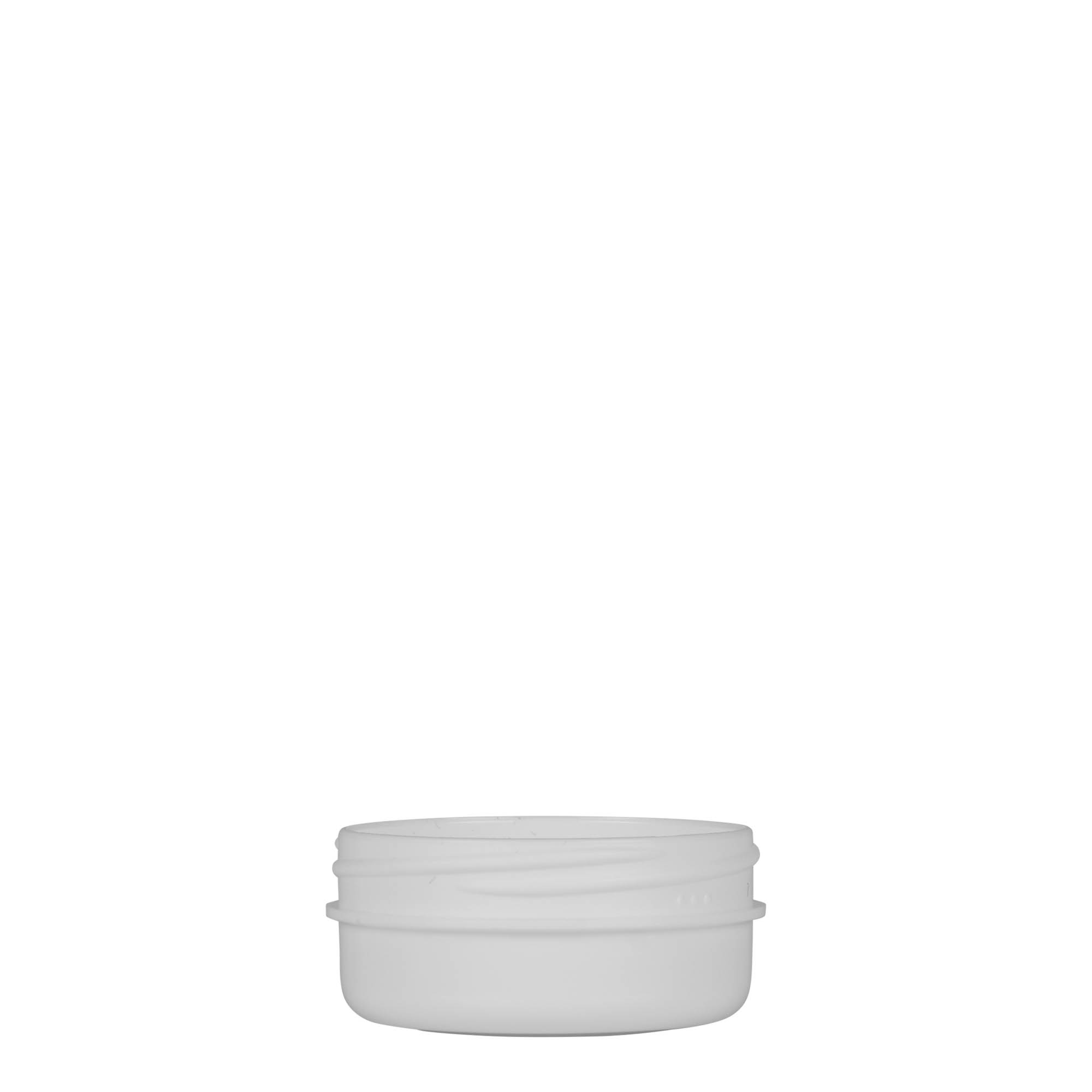 12 ml plastična kutijica 'White Line', PP, bela, otvor: navojni poklopac