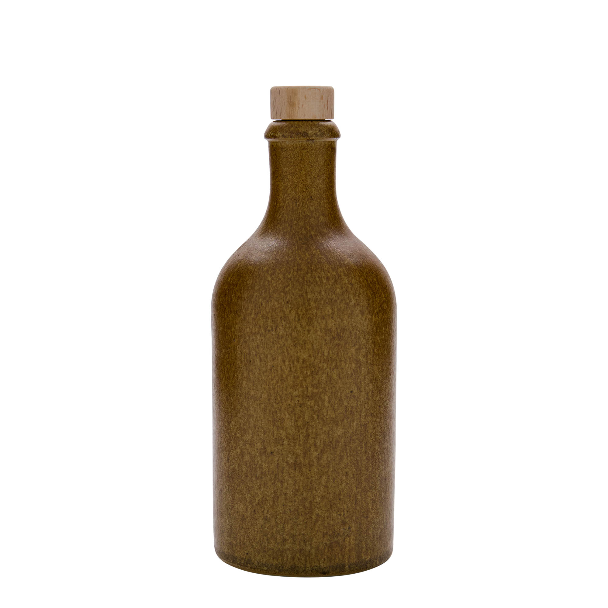 Glinena boca od 500 ml, keramika, braon-kristal, otvor: Plutani čep