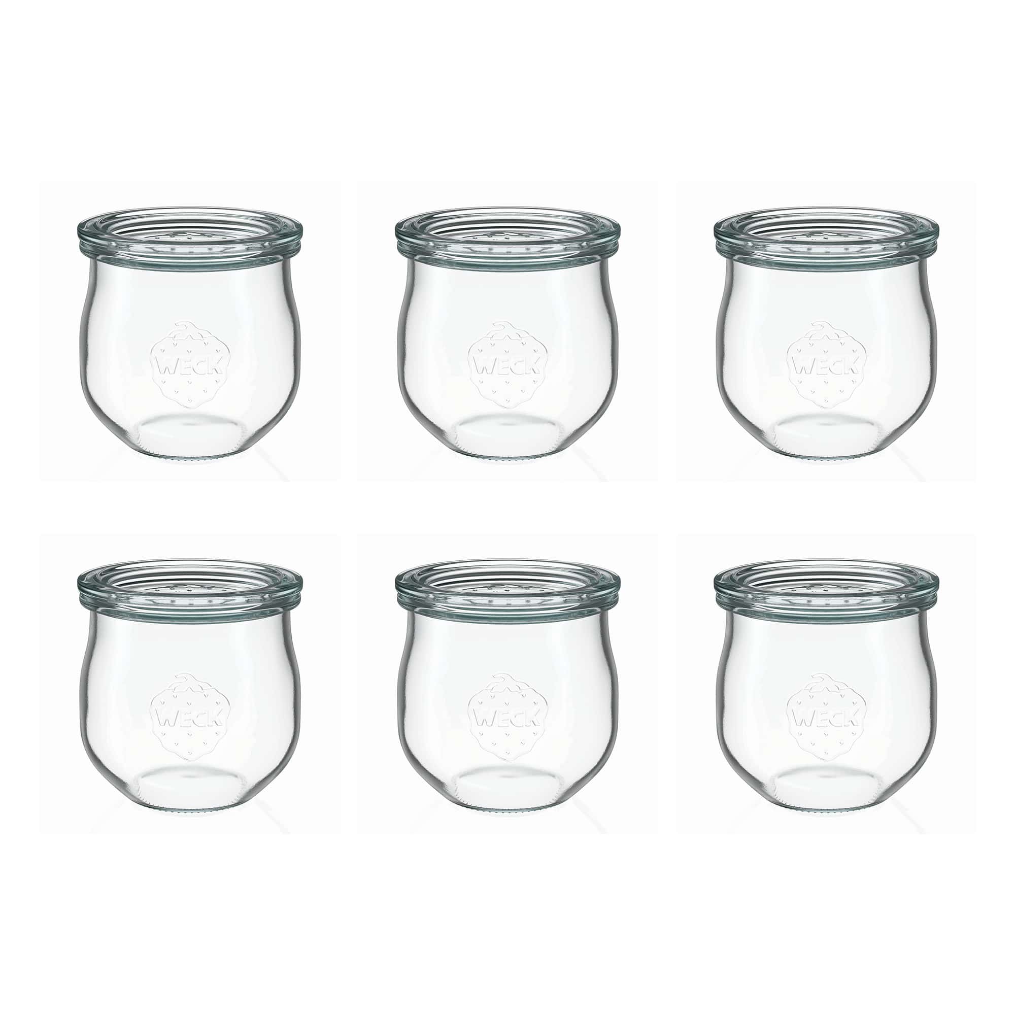 6x 370 ml WECK-tulipankojaš sa staklenim poklopcem RR 80