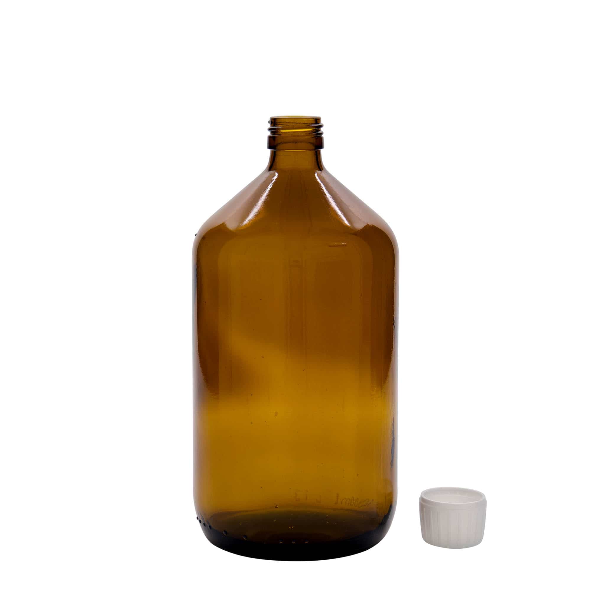 Medicinska boca od 1000 ml, braon, staklo, otvor: PP 28