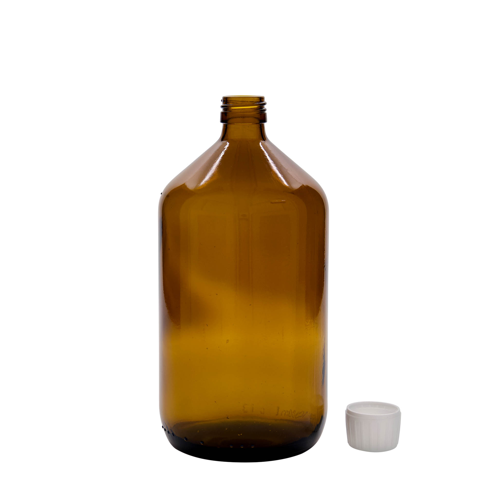 1.000 ml medicinska bočica, braon, staklo, grlo: PP 28