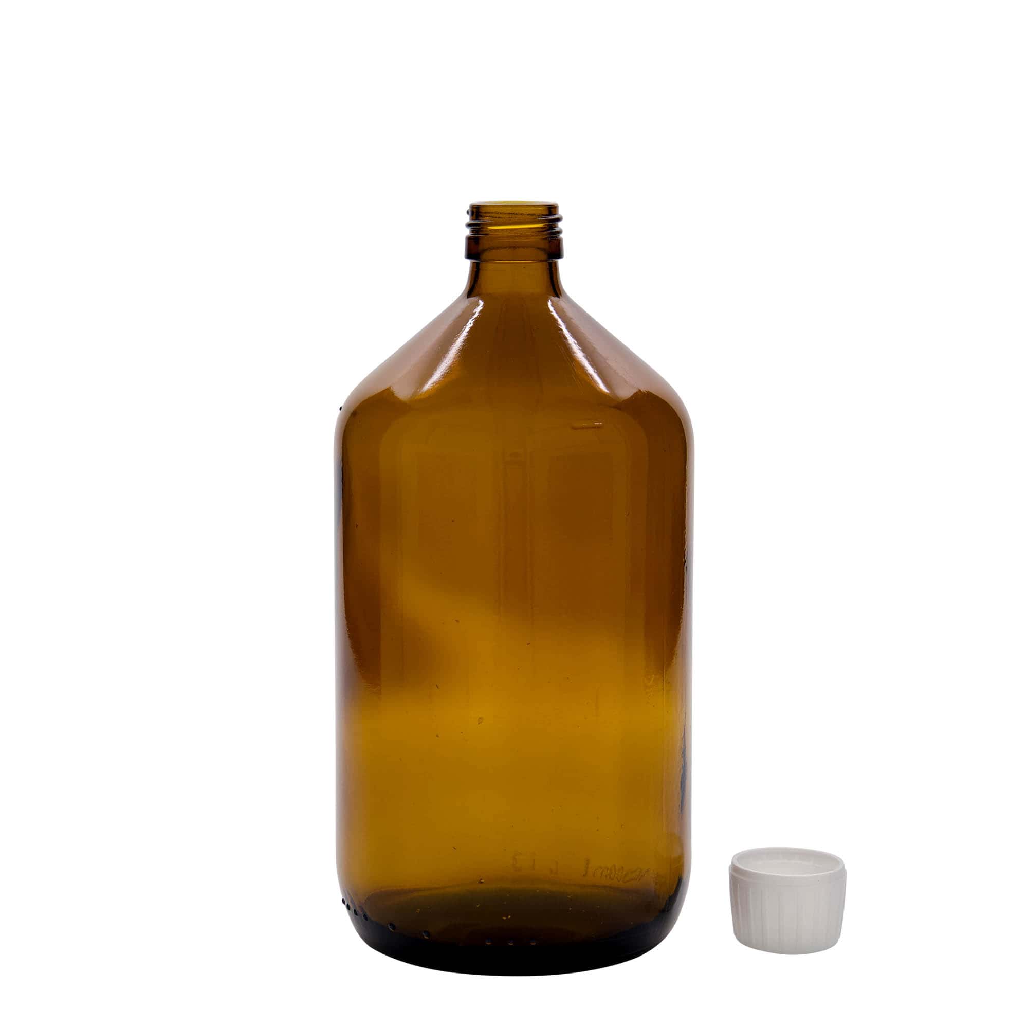1.000 ml medicinska bočica, braon, staklo, grlo: PP 28