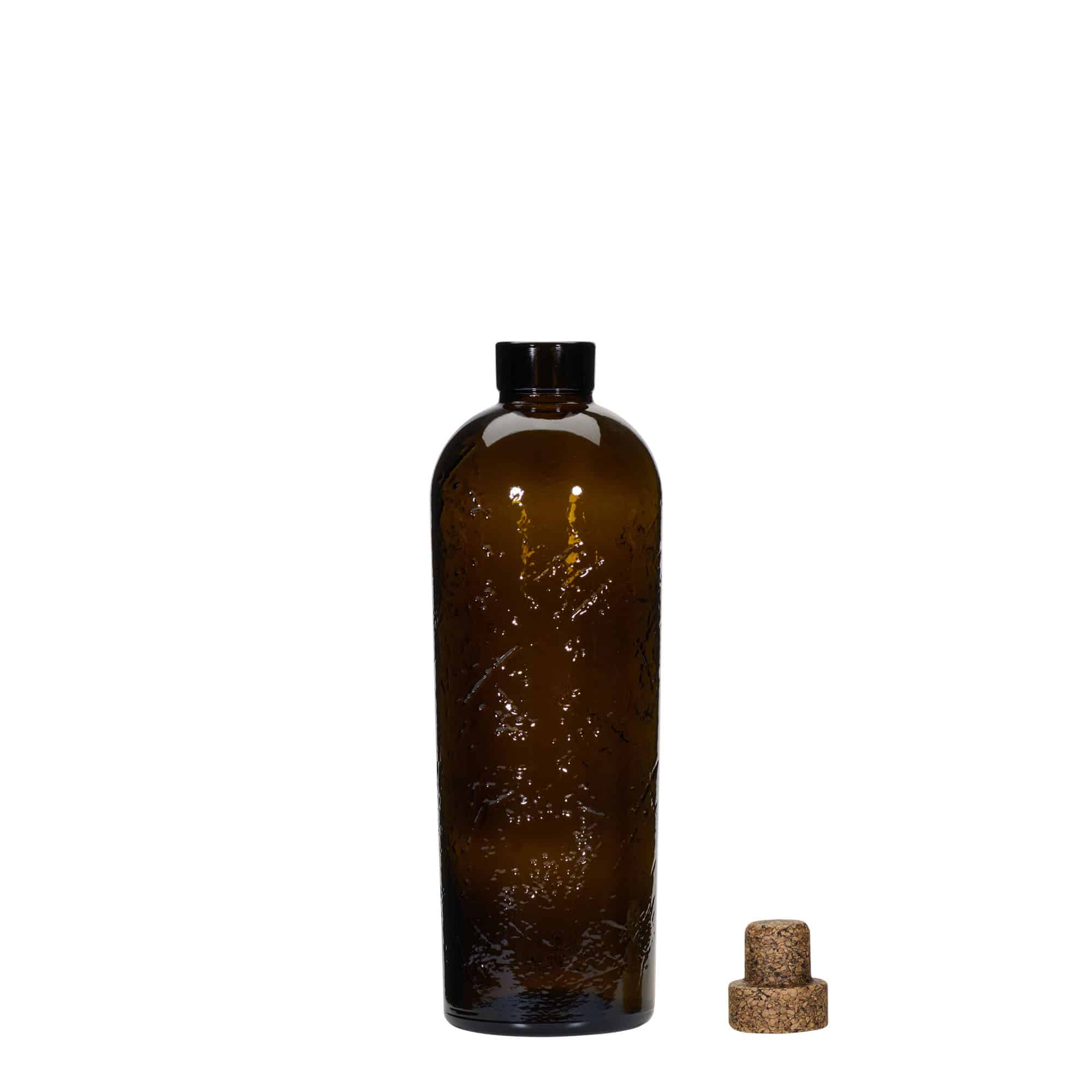 700 ml Wildly Crafted staklena boca „Natural“, braon, otvor: pluta