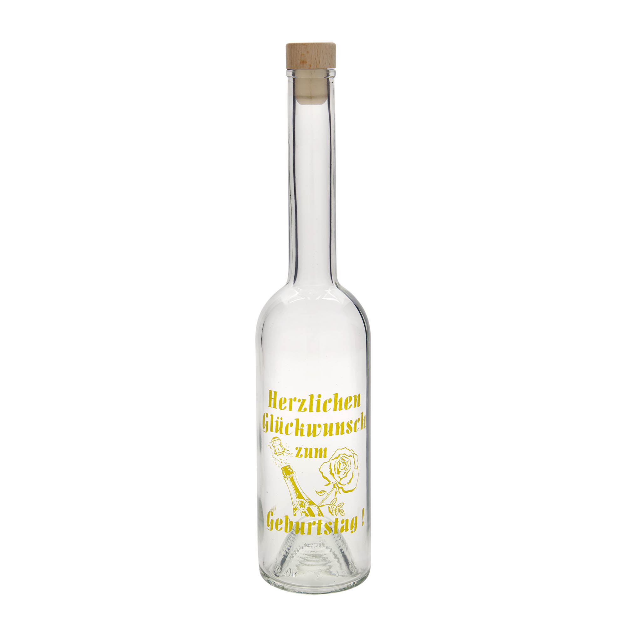 500 ml staklena flaša 'Opera', motiv: jabuka, otvor: plutani čep 500 ml staklena flaša 'Opera', motiv: jabuka, otvor: plutani čep