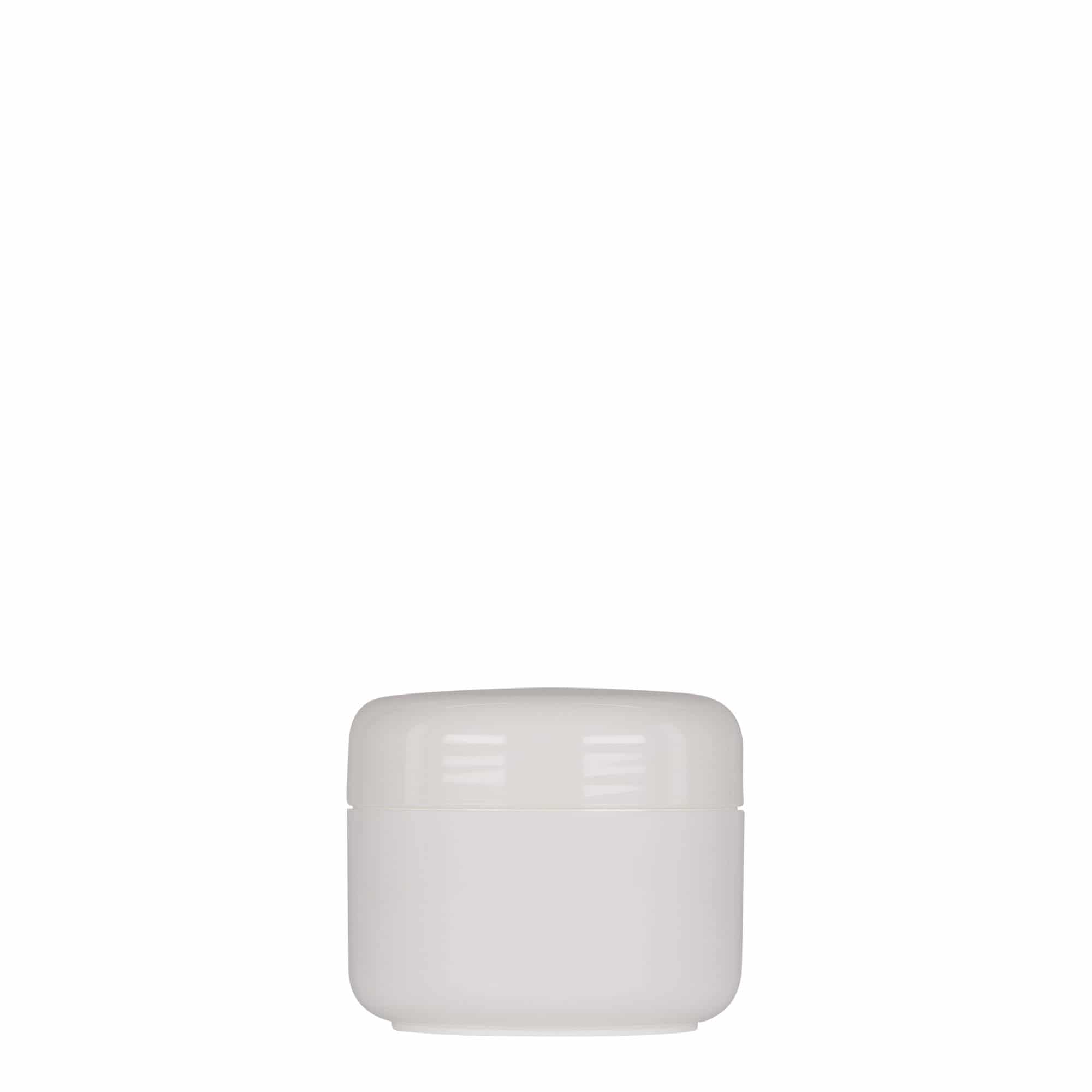 50 ml plastična teglica 'Bianca', PP, bela, otvor: zatvarač na navoj
