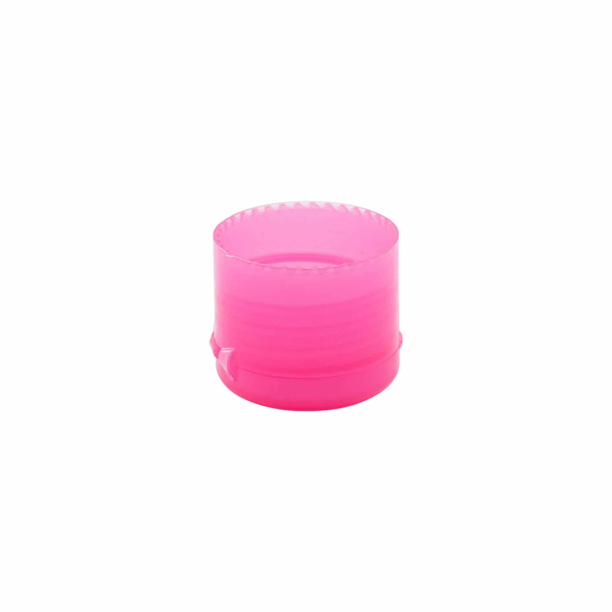 Zatvarač sa navojem, klizni šark, PP-plastika, roze, za grlo: 24/410