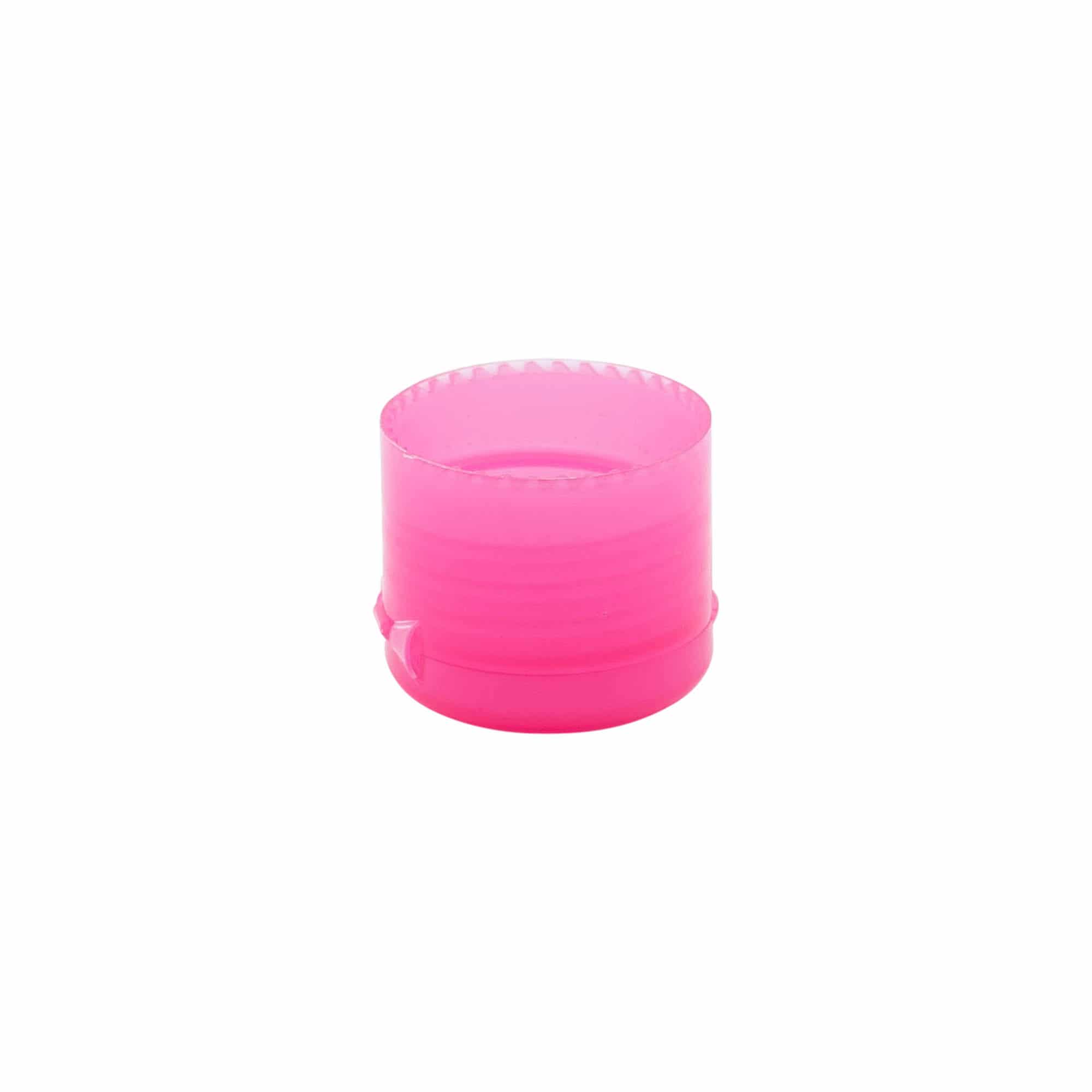 Zatvarač sa navojem, klizni šark, PP-plastika, roze, za grlo: 24/410