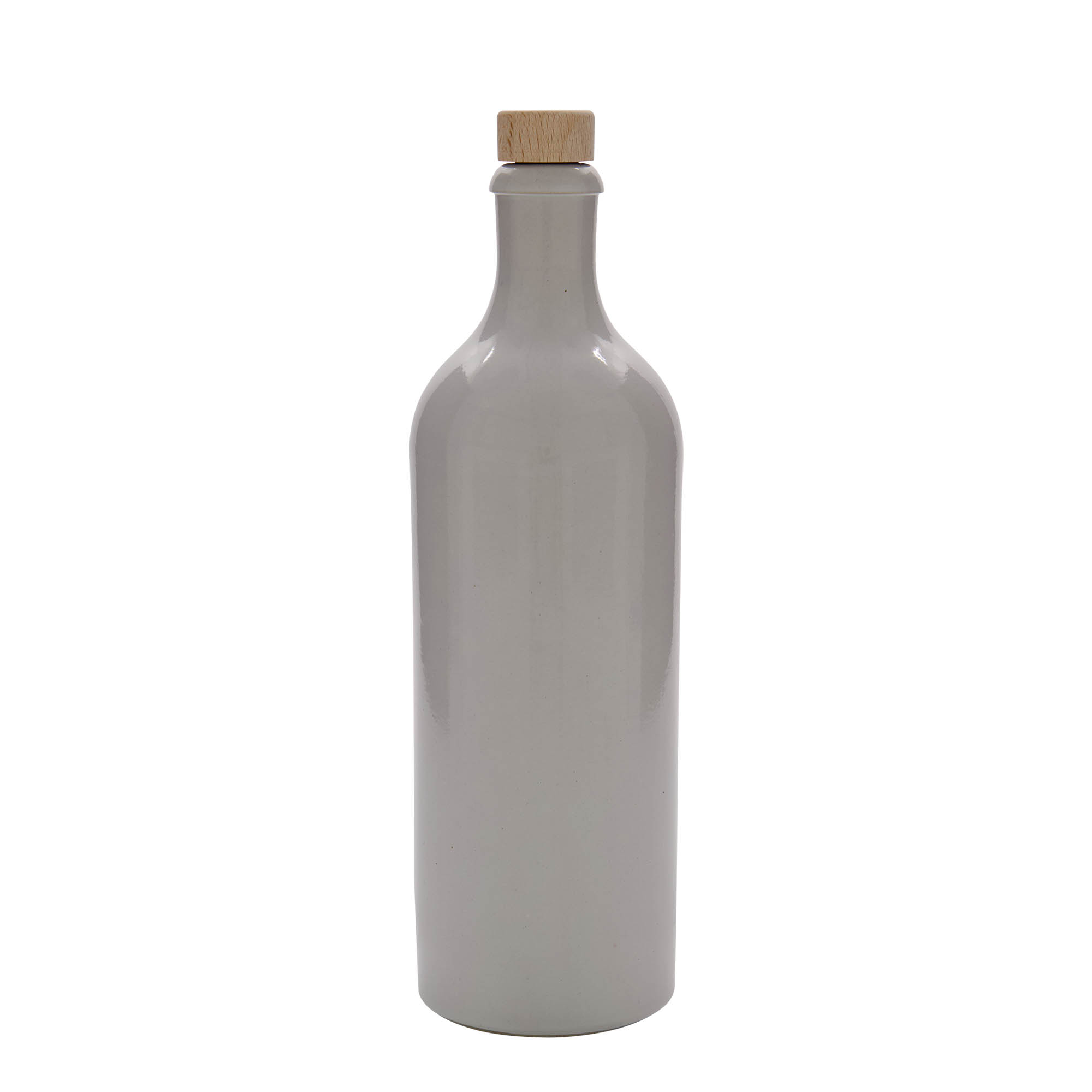 750 ml glineni vrč, kamenina, beo, otvor: pluta