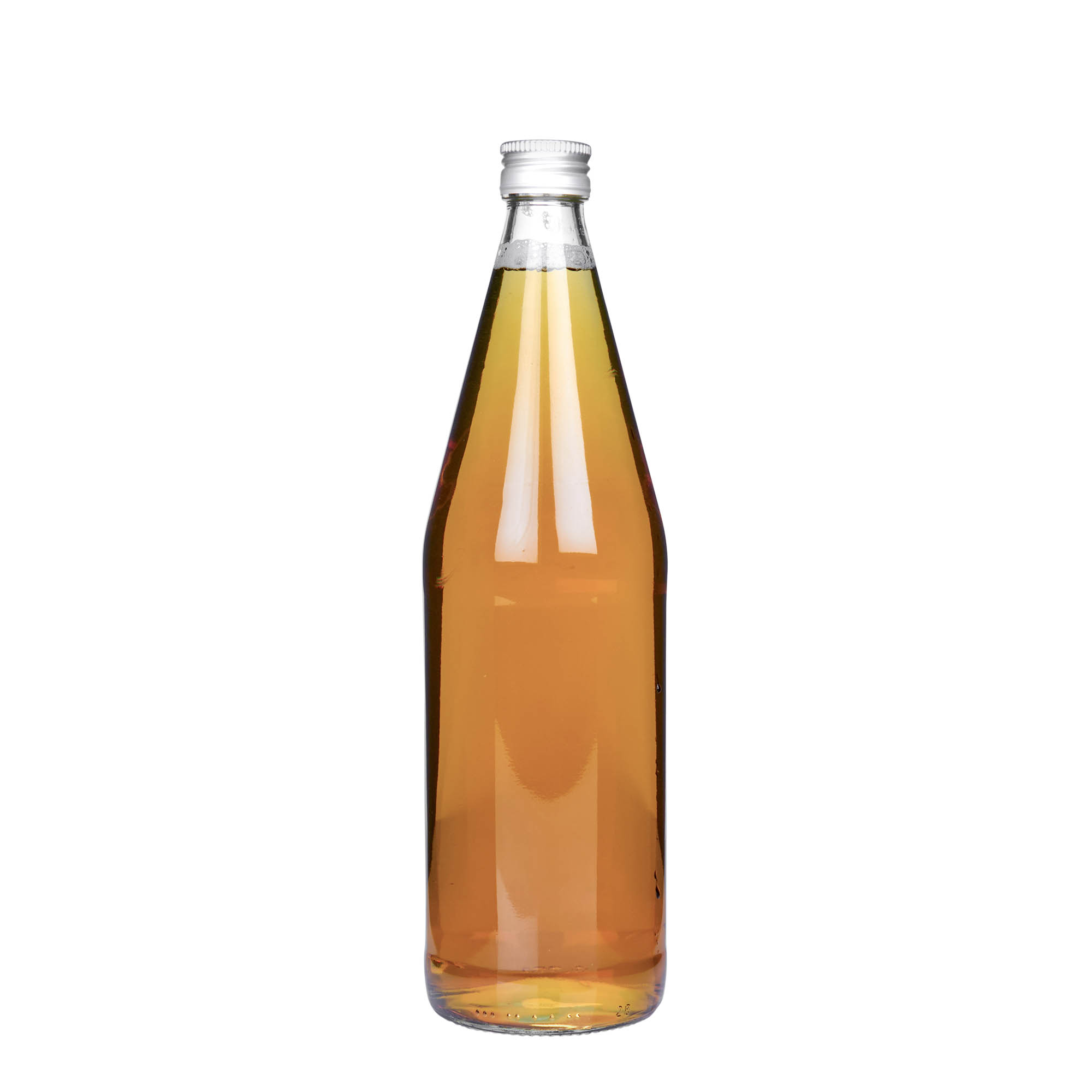 750 ml univerzalna boca u obliku šargarepe, staklo, otvor: PP 28