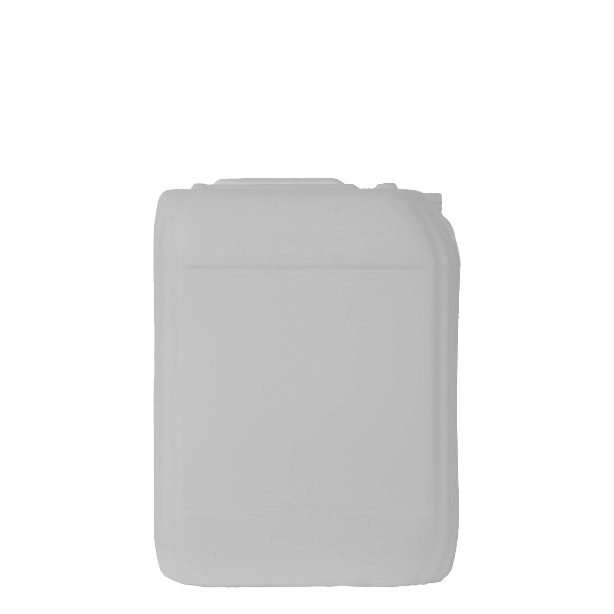 20 l kanister, pravougaoni, HDPE-plastika, prirodno, otvor: ND 60