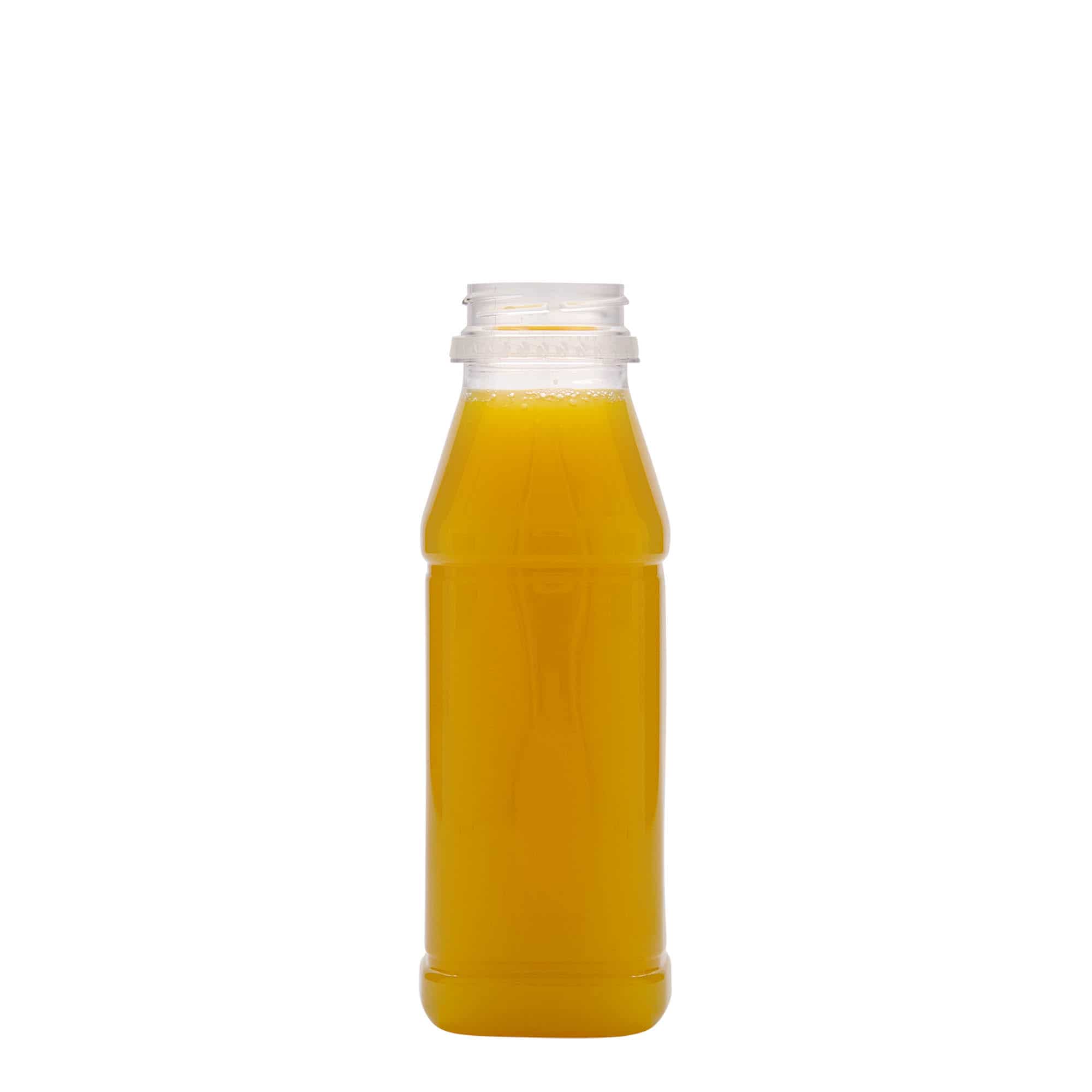 PET boca od 330 ml 'Milk and Juice Carré', kvadratna, plastika, otvor: 38 mm PET boca od 330 ml 'Milk and Juice Carré', kvadratna, plastika, otvor: 38 mm