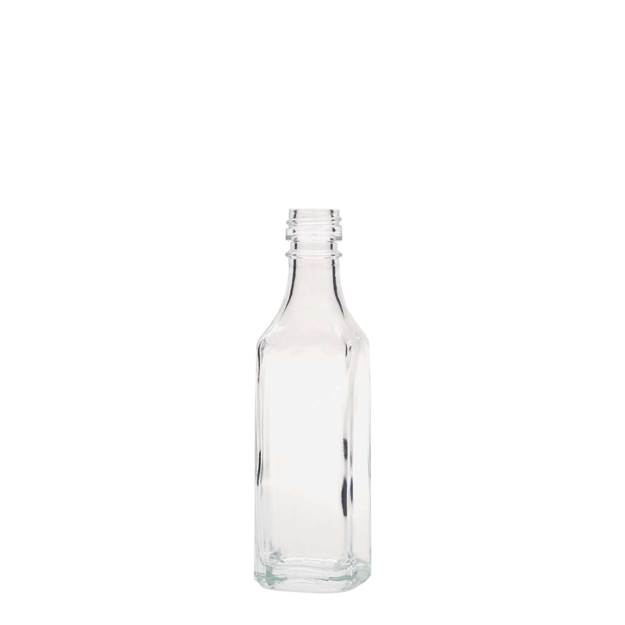 Staklena boca od 50 ml 'Siena', kvadratna, otvor: PP 18