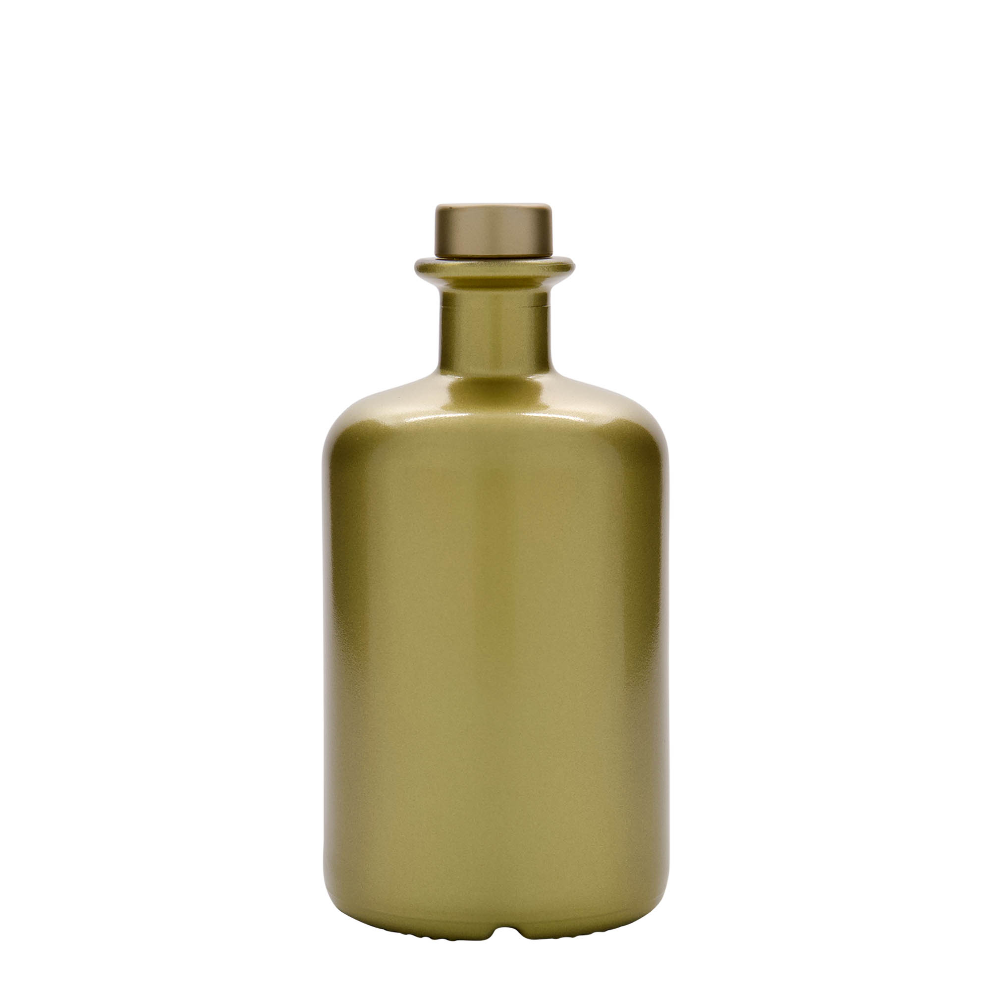 500 ml staklena boca apotekarska, zlatna, otvor: pluta