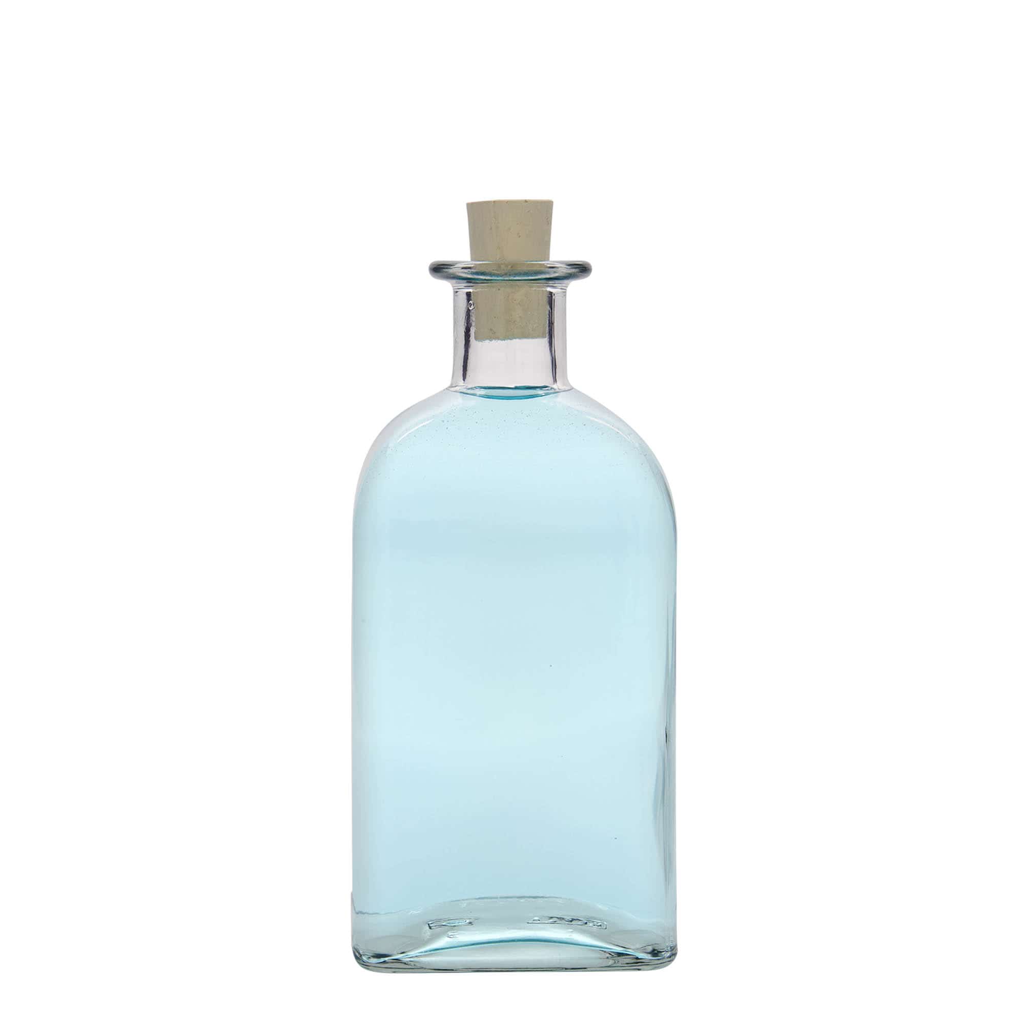 500 ml staklena boca Apotheker Carré, kvadratna, otvor: pluta